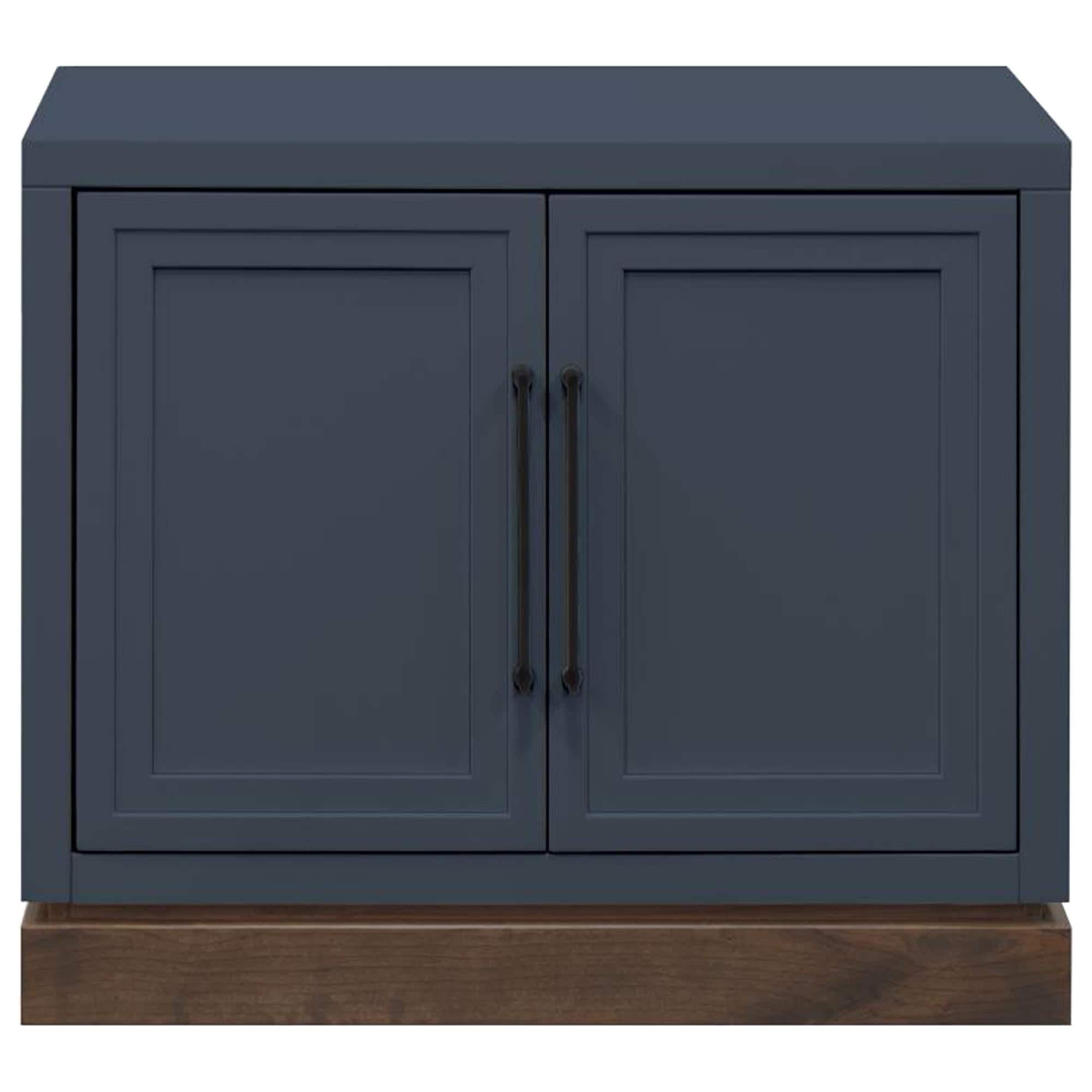 Legends Home Nora 2-Door File Cabinet in Blue Denim and Whiskey