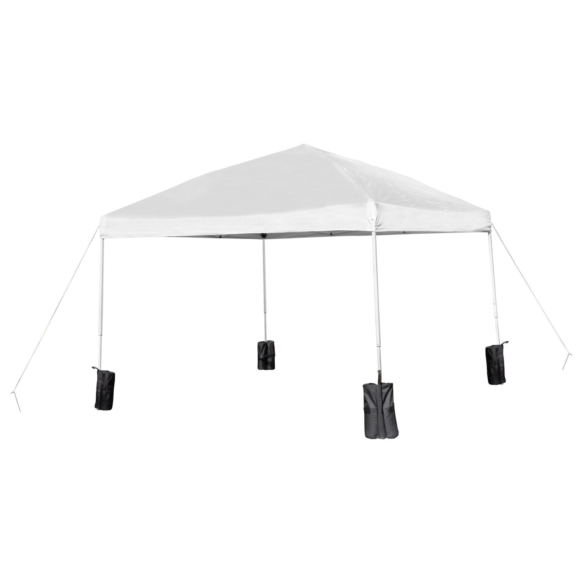 Flash Furniture Harris 10' White Canopy Tent with Wheeled Case with
