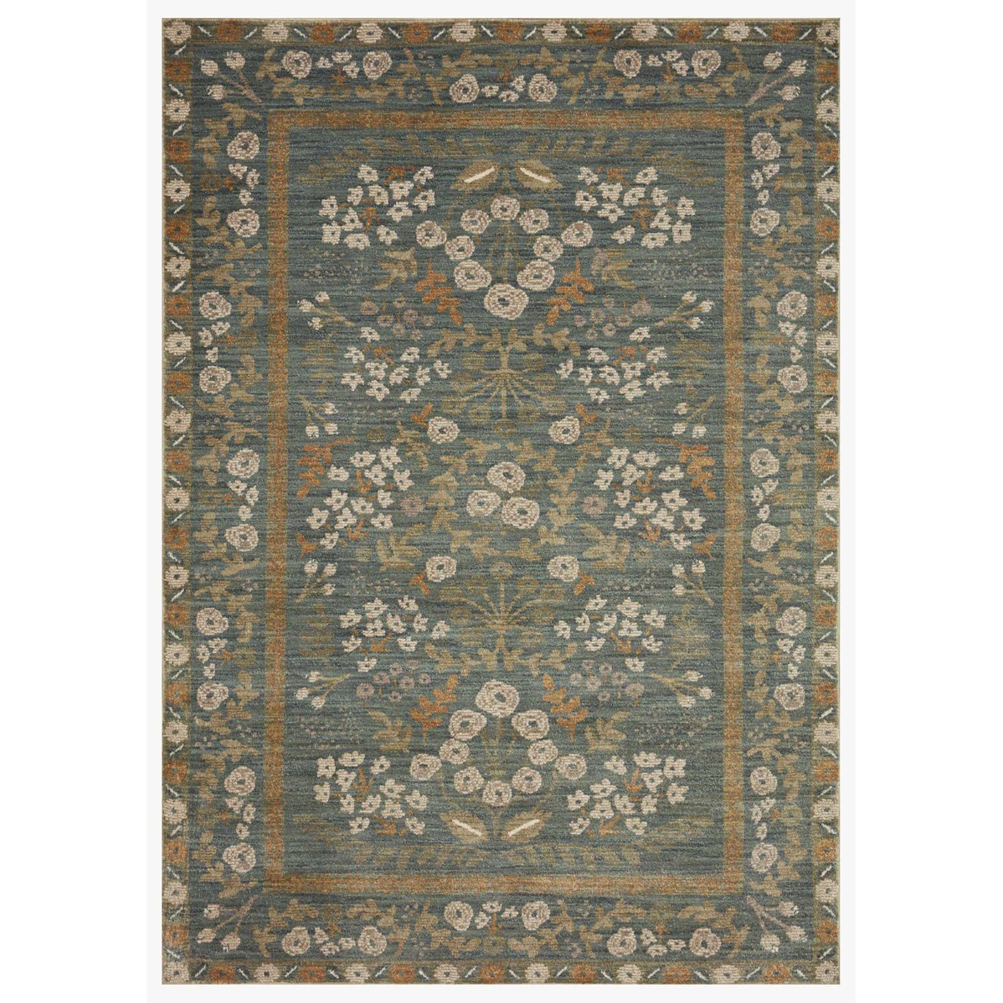 Rifle Paper Co. x Loloi Fiore FIO-01 9' x 12' Slate and Sage Area Rug