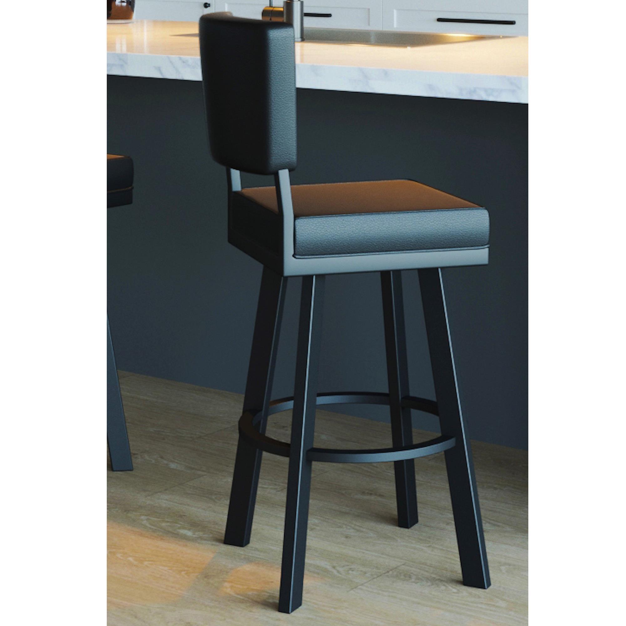 black swivel barstool