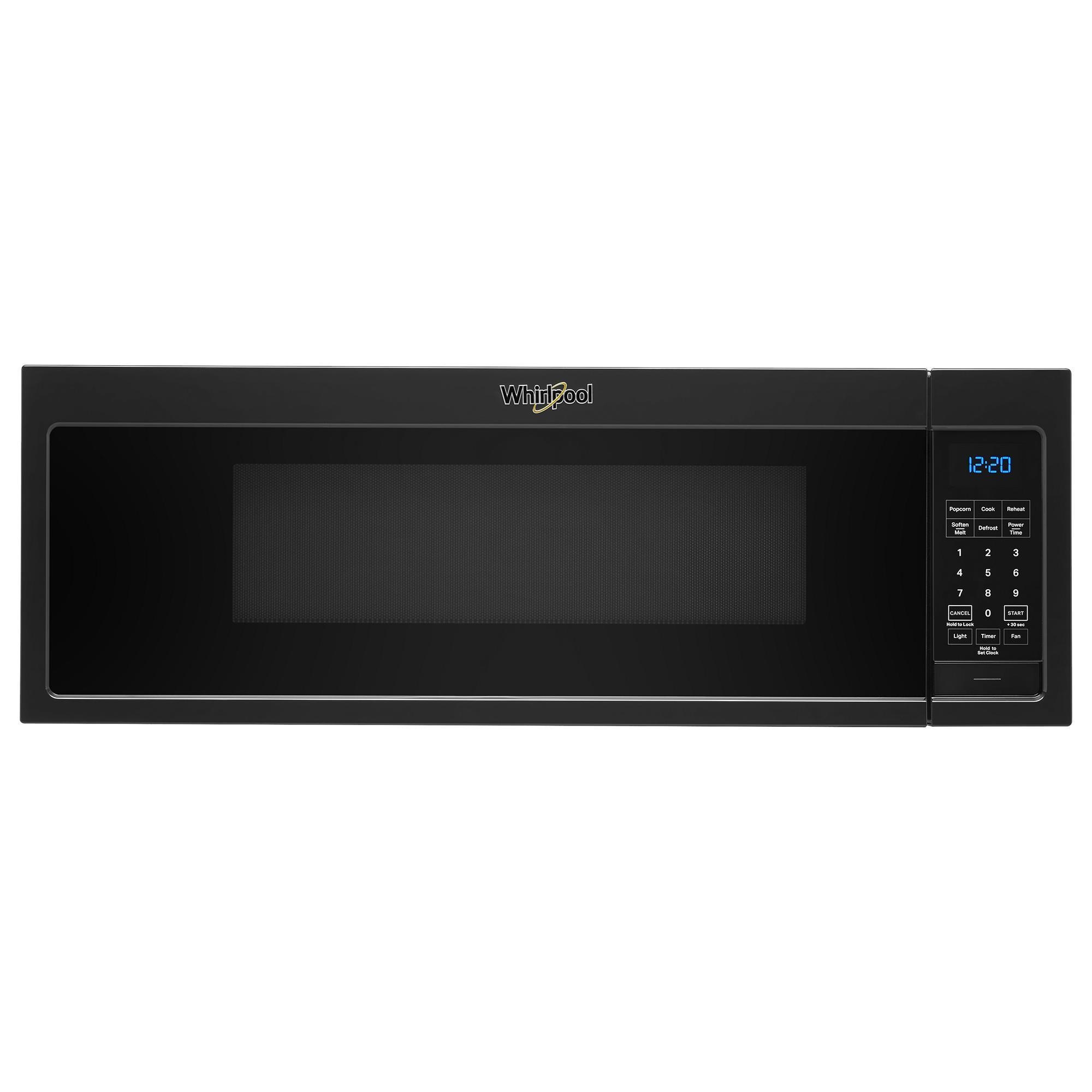 Whirlpool 1.1 Cu. Ft. Over the Range Low Profile Microwave Hood Combination in Black NFM