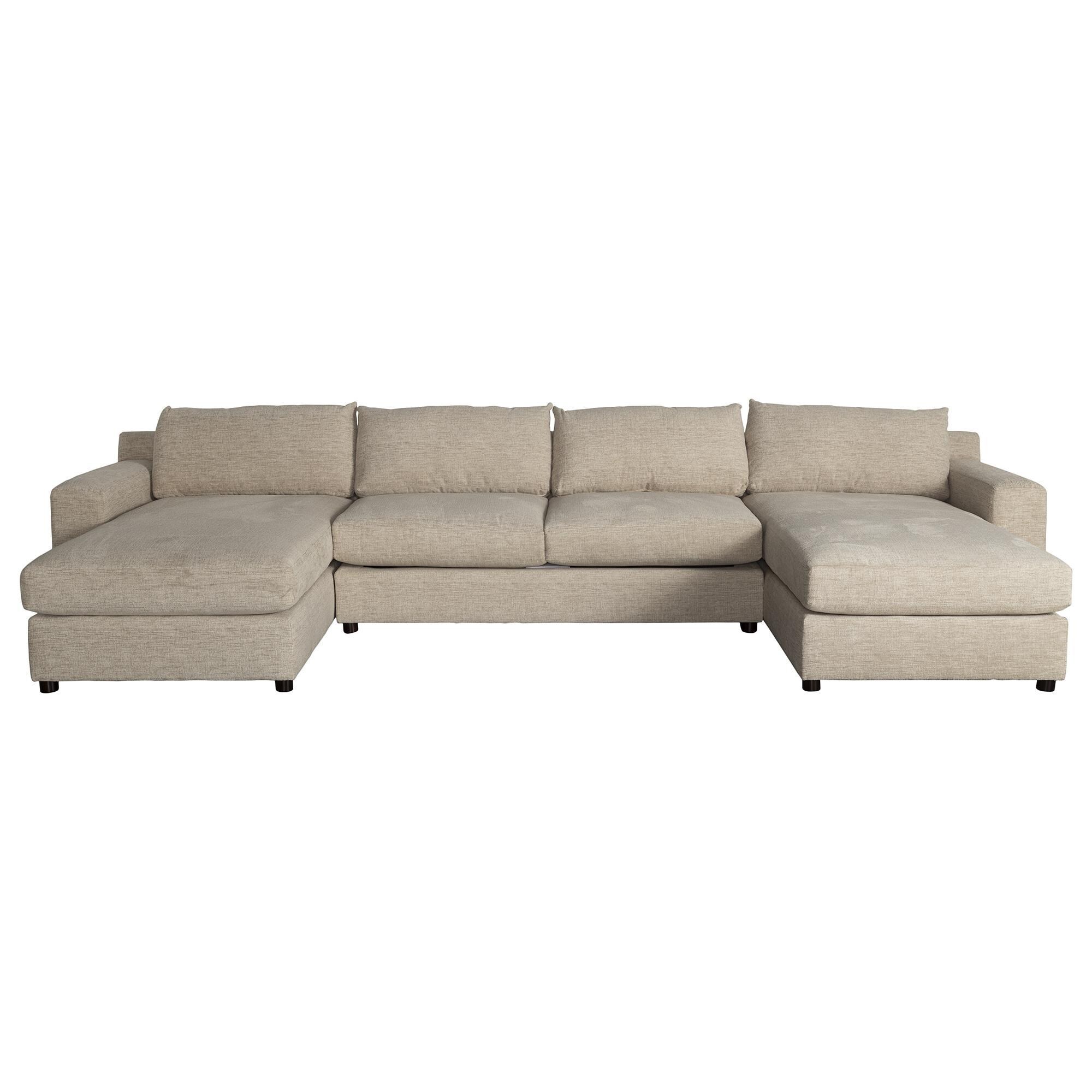 Fulton Home Newport 3Piece UShaped Sectional in Cream NFM