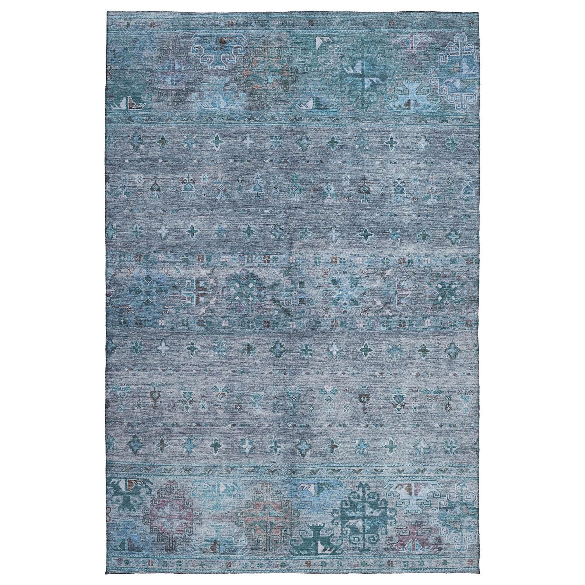 Dalyn Rug Company Karaj KJ5 8' x 10' Pewter Indoor/Outdoor Area Rug