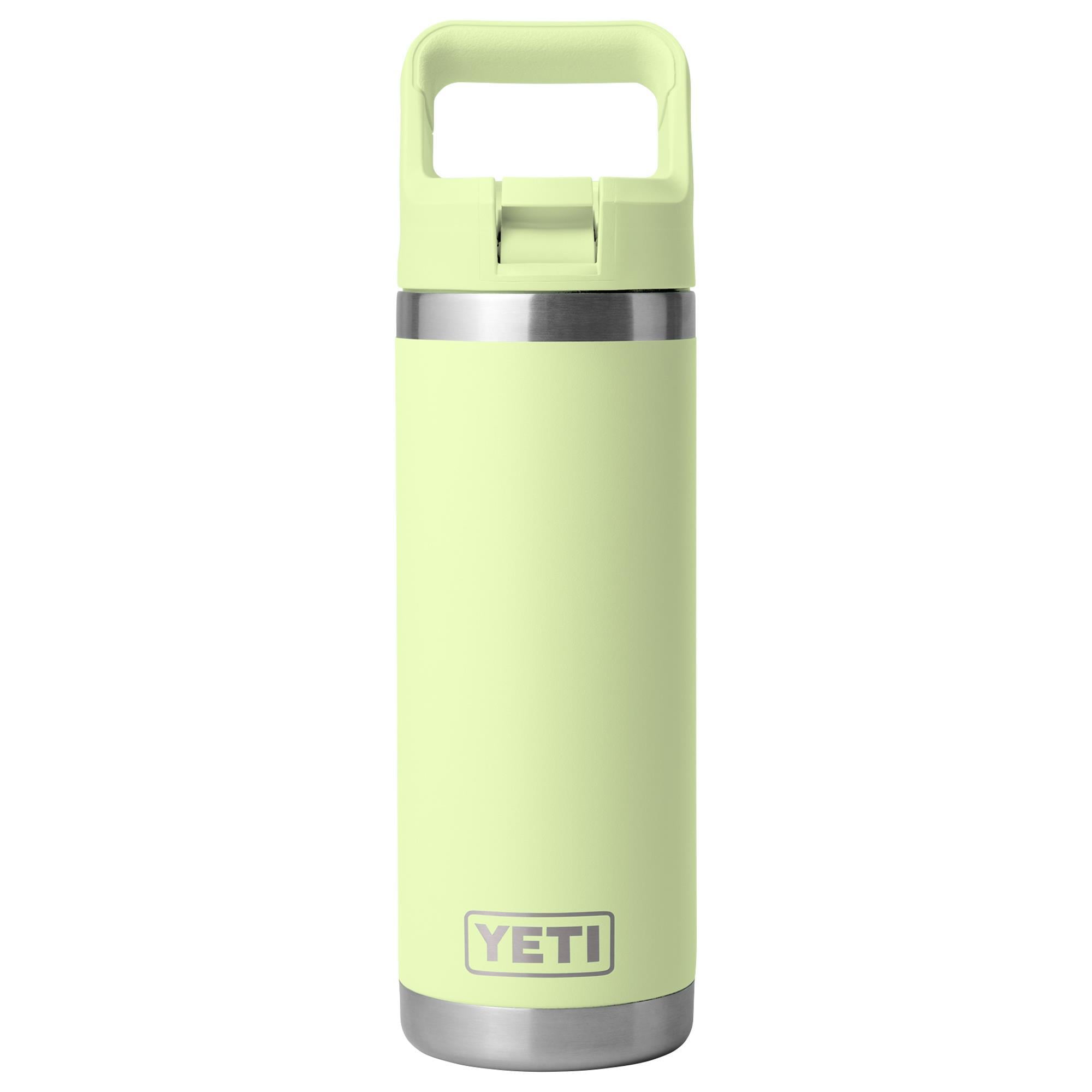 YETI Rambler 18 Oz Water Bottle with Straw Cap in Power Pink and