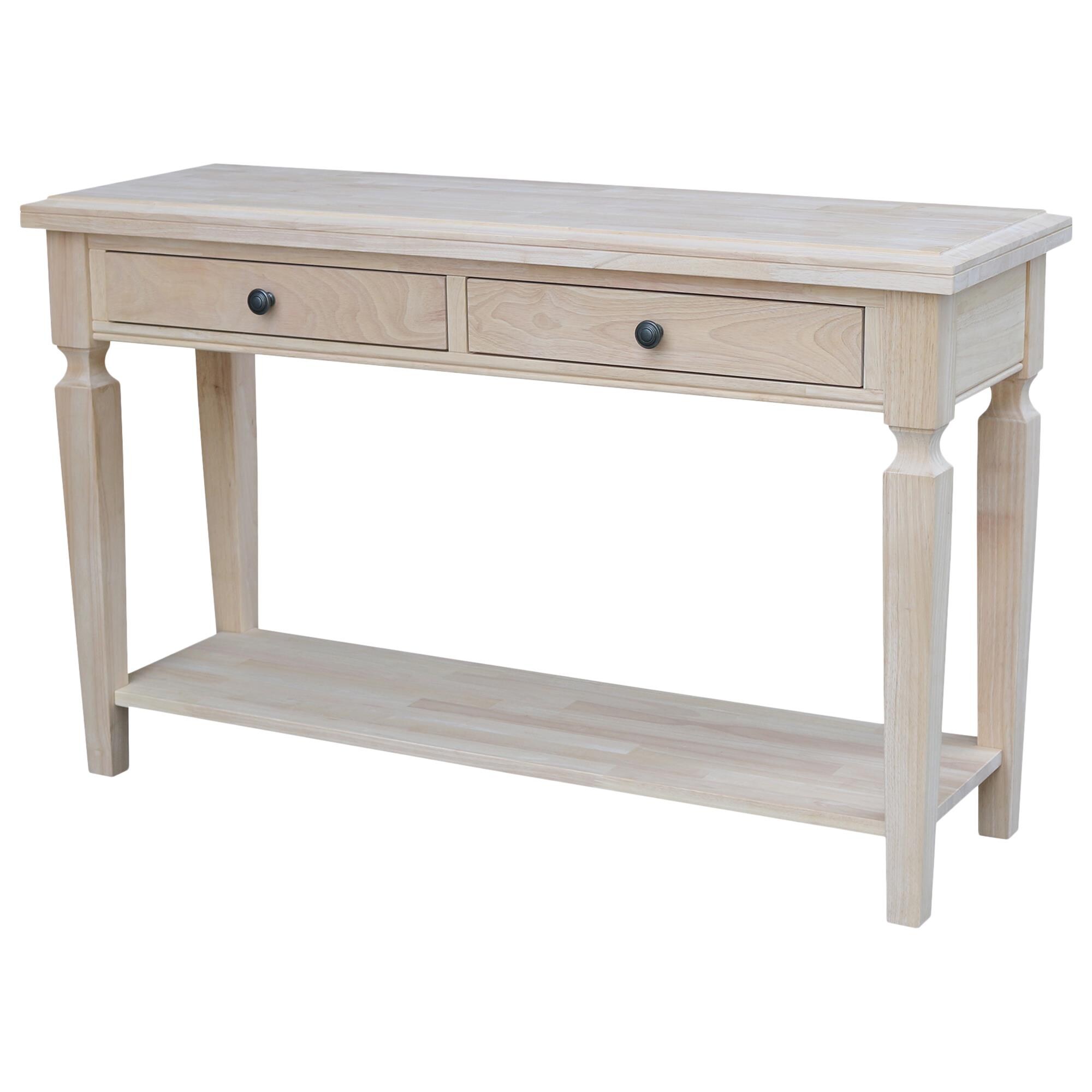 International Concepts Vista Console Table In Unfinished Nebraska Furniture Mart