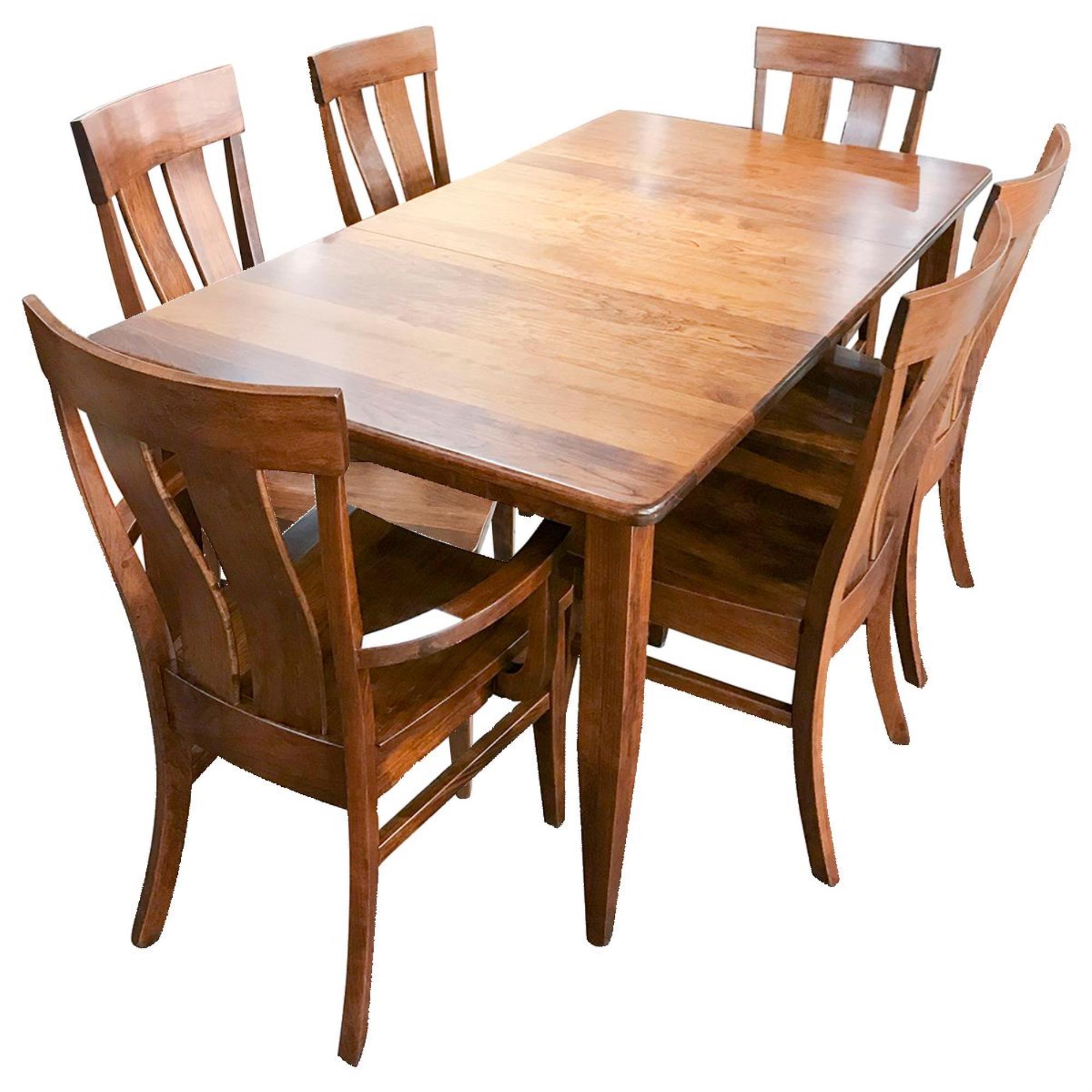 Daniels Amish Collection Franklin 7 Piece Dining Set In Michaels Cherry Nebraska Furniture Mart