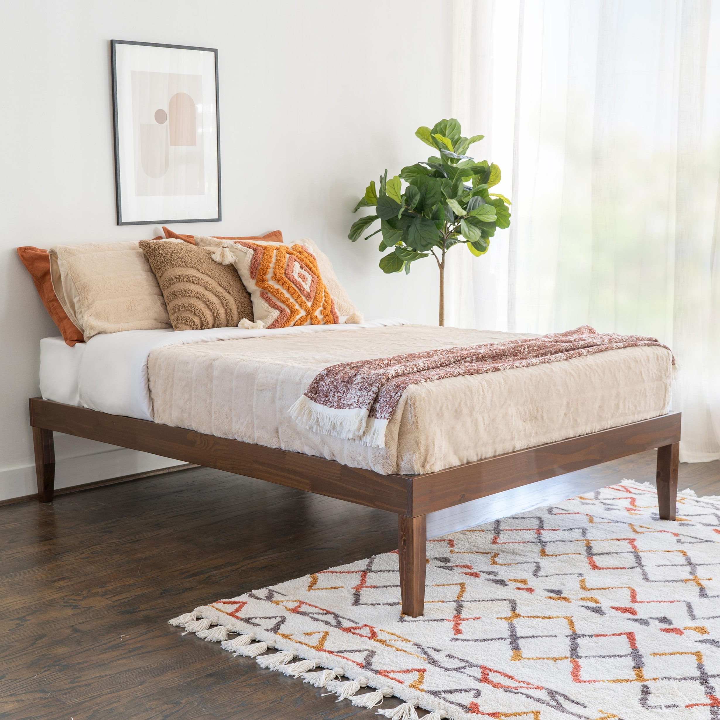 Linden Boulevard Portix Full Platform Bed in Walnut