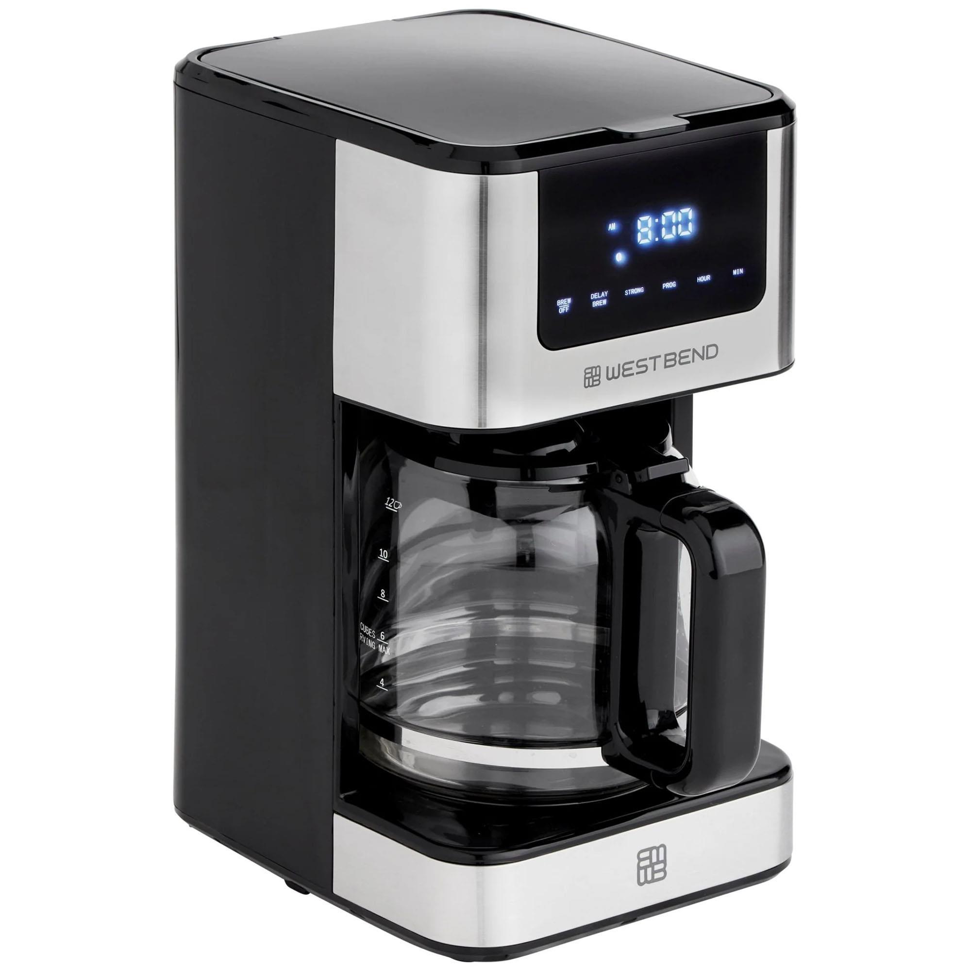 West Bend 12 Cup Hot & Iced Coffee Maker in Stainless Steel