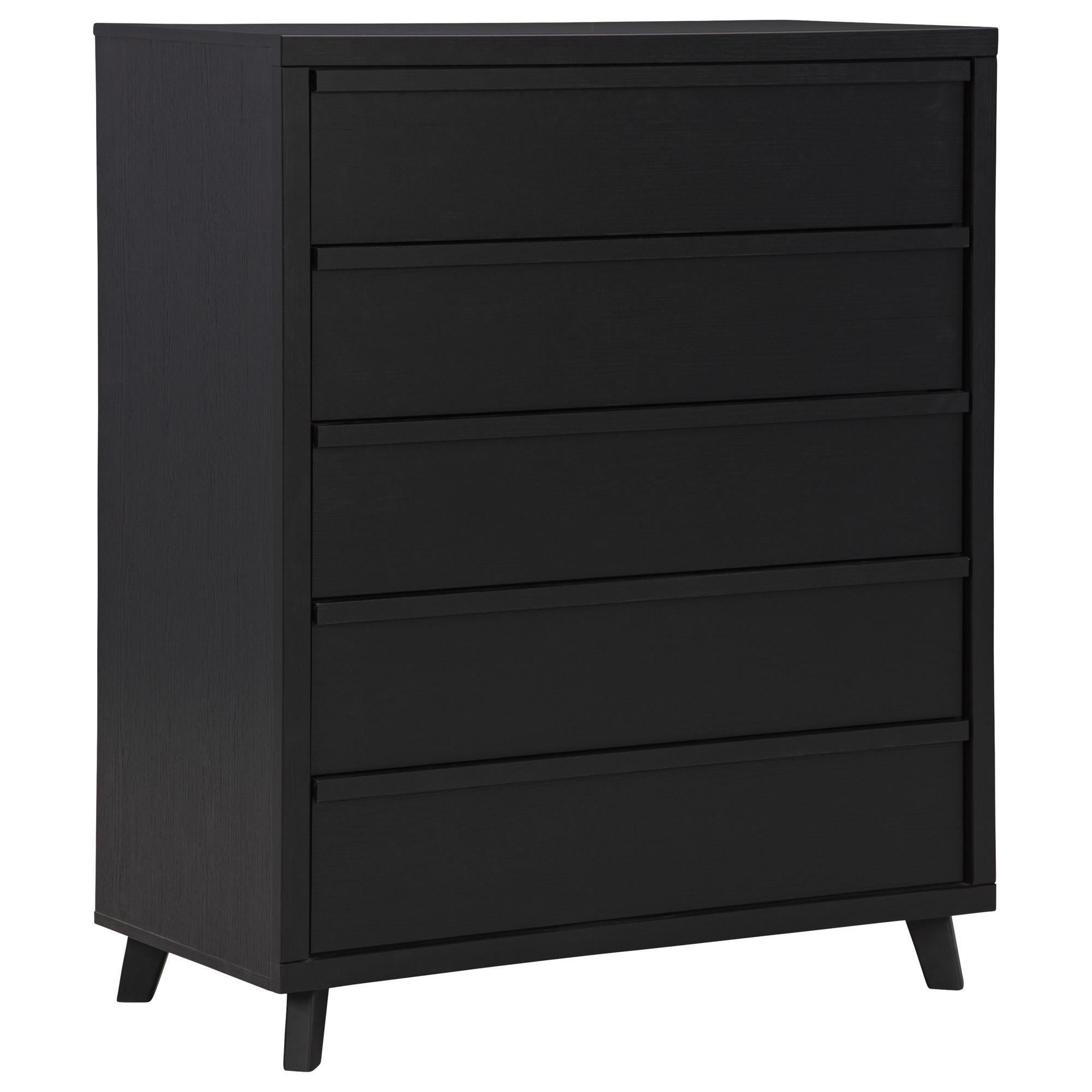 テリー Ashley Danziar 5-Drawer Chest in Matte Black