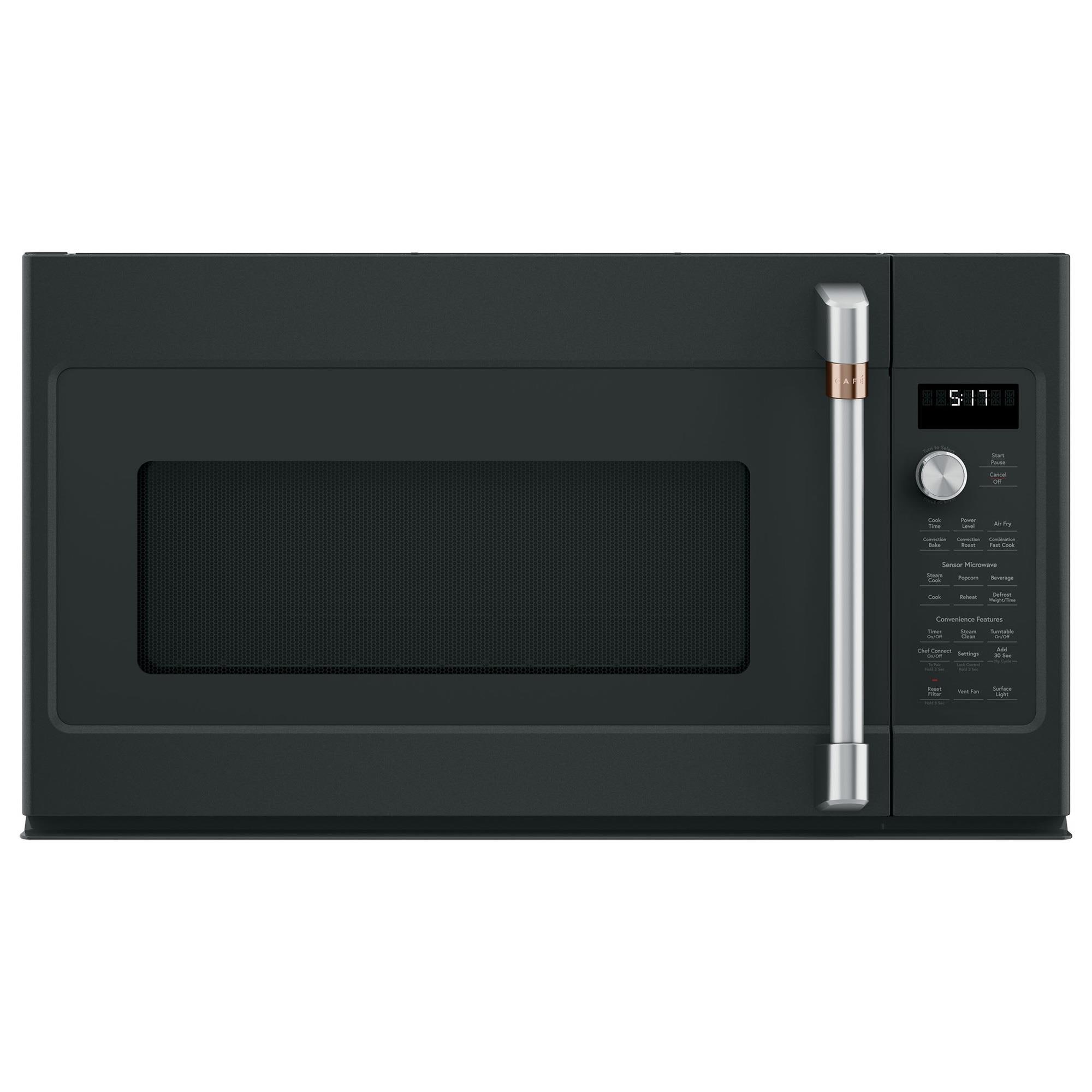 Cafe 1.7 Cu. Ft. Over the Range Microwave Oven in Matte Black NFM