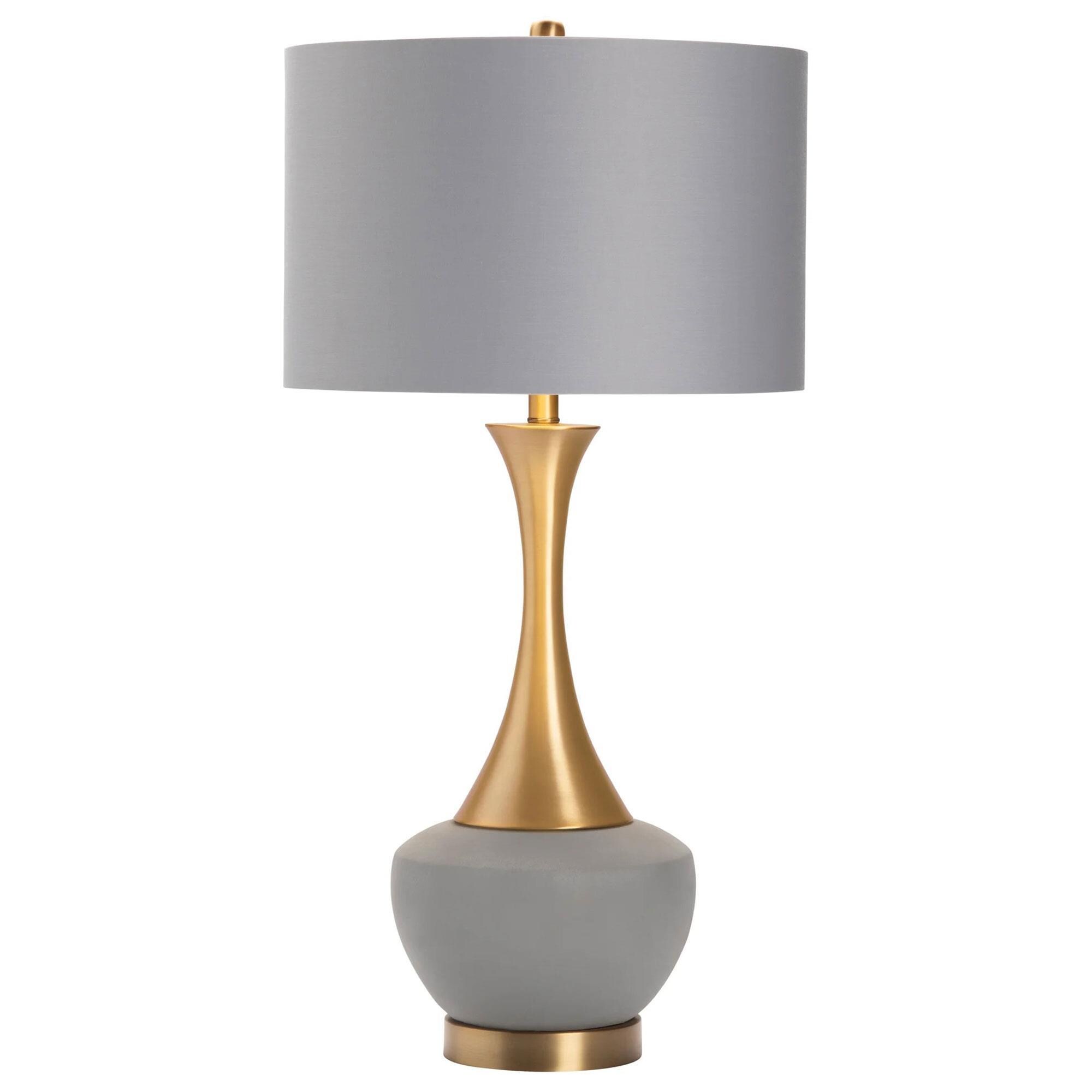 Crestview Collection Metal Cement Table Lamp in Gold NFM