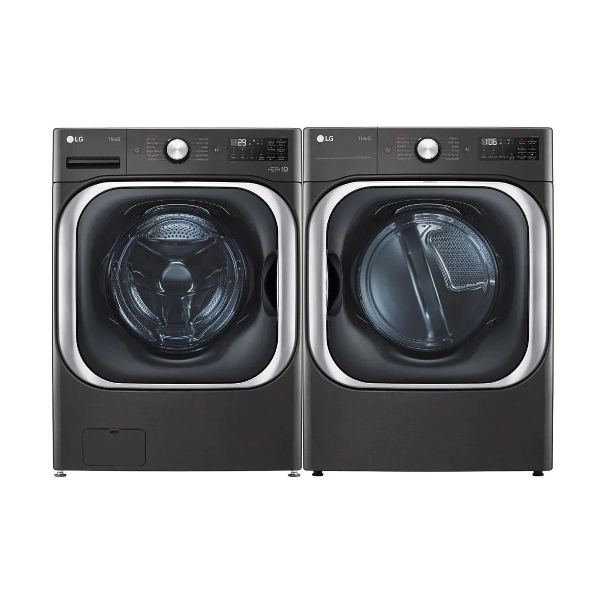 LG 5.2 Cu. Ft. Smart Front Load Washer and 9 Cu. Ft Electric Dryer in