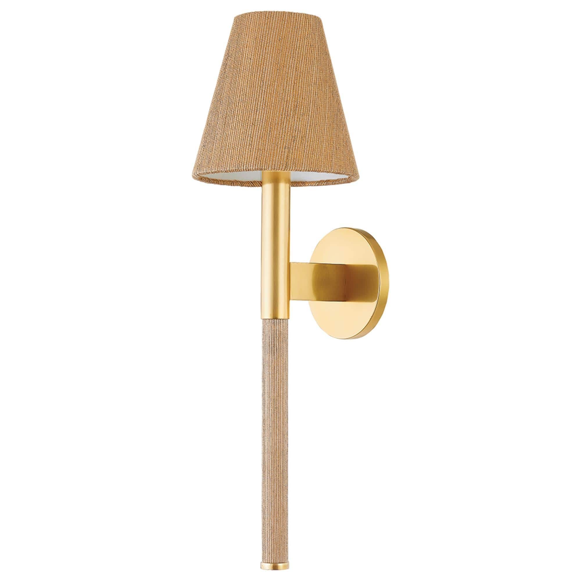 Hudson Valley Lighting Lindenwood 1-Light Wall Sconce in Aged Brass