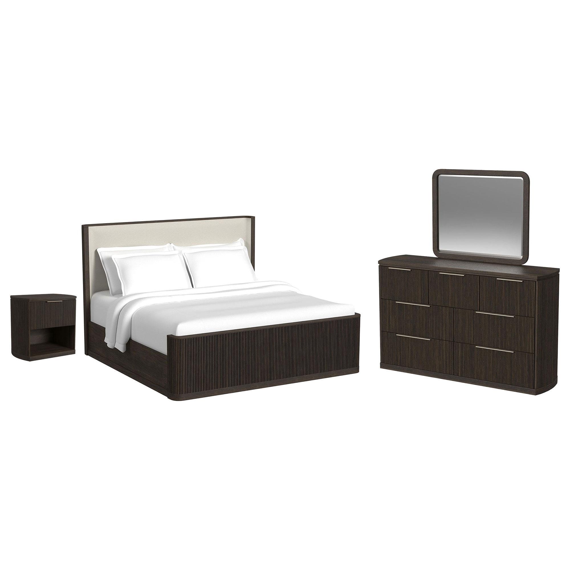 Mayberry Hill Sylvie 4 Piece Queen Panel Bedroom Set in Dark Brown