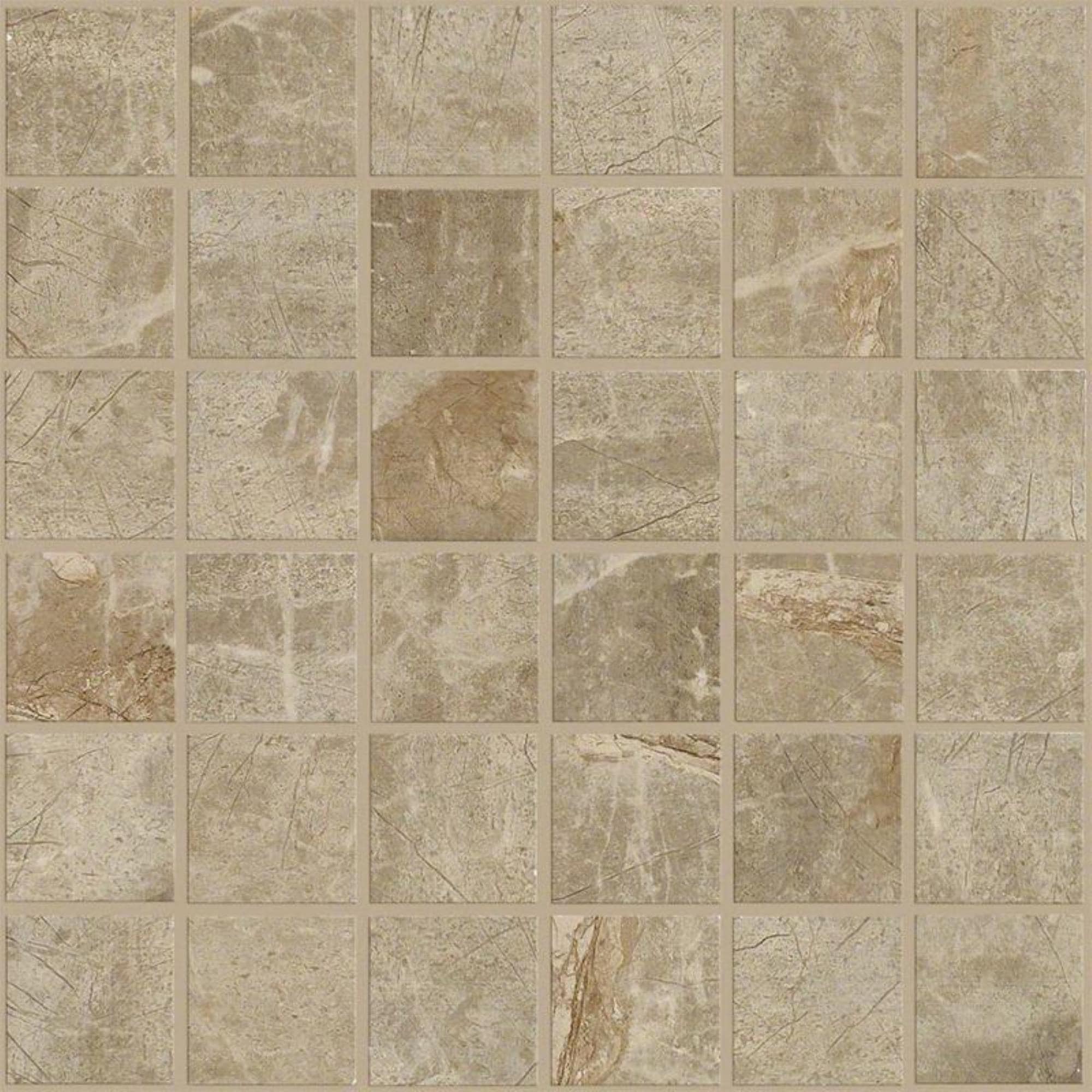 Shaw Zenith Brown 13"x13" Mosaic Tile Nebraska Furniture Mart
