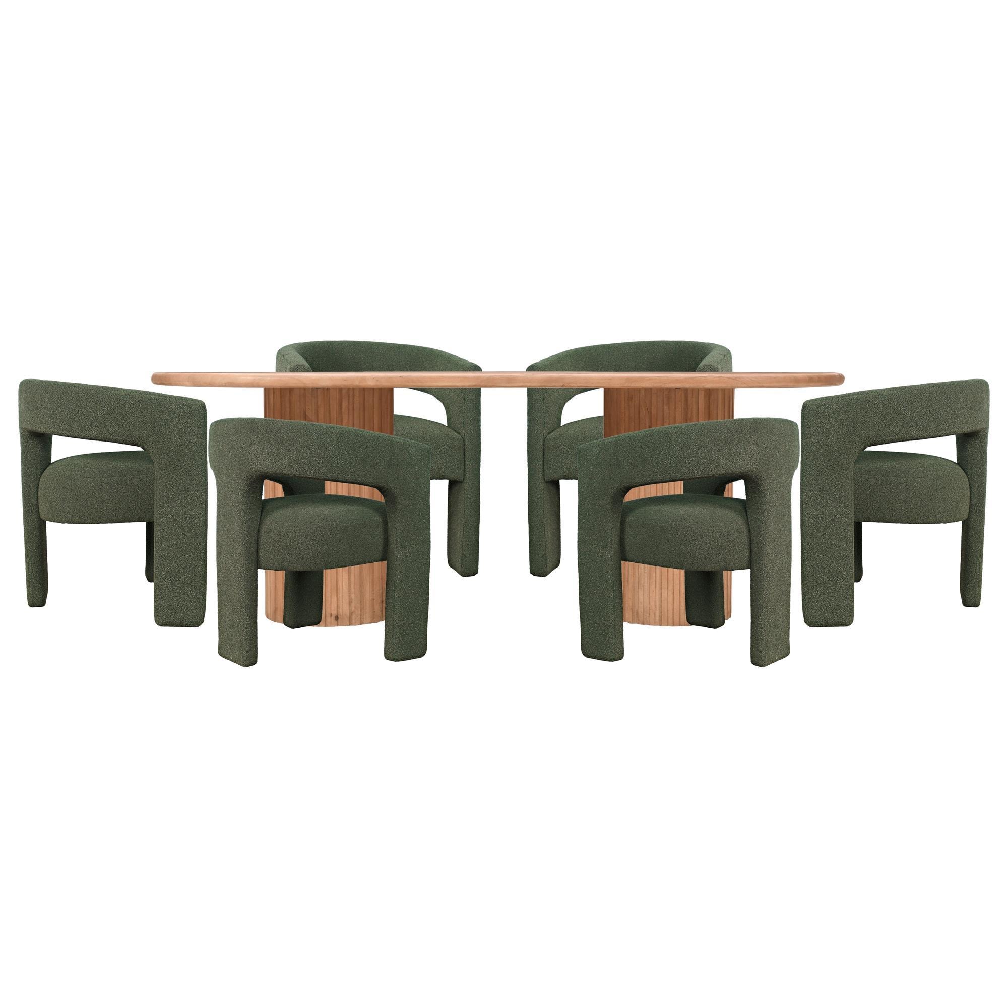 Jofran Breck and Sven 7-Piece Dining Set in Brown