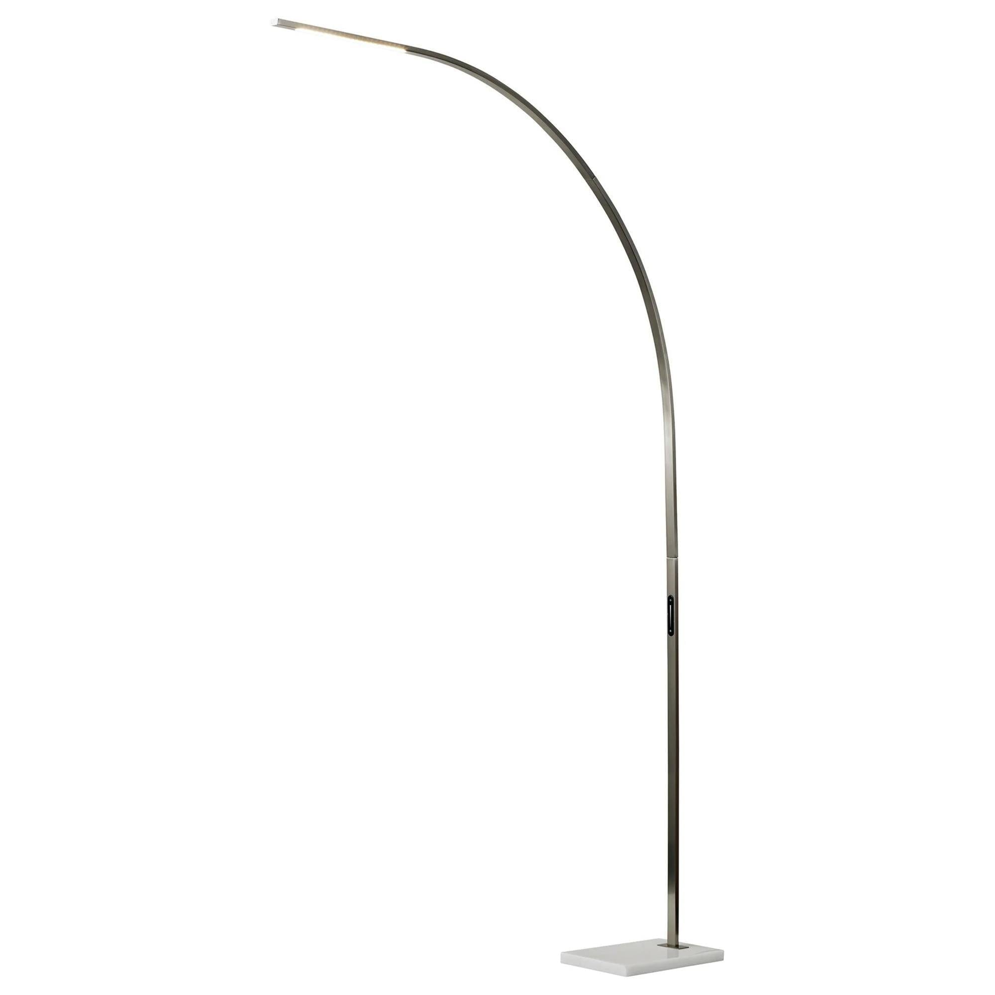 Adesso Sonic LED Arc Floor Lamp in Brushed Steel
