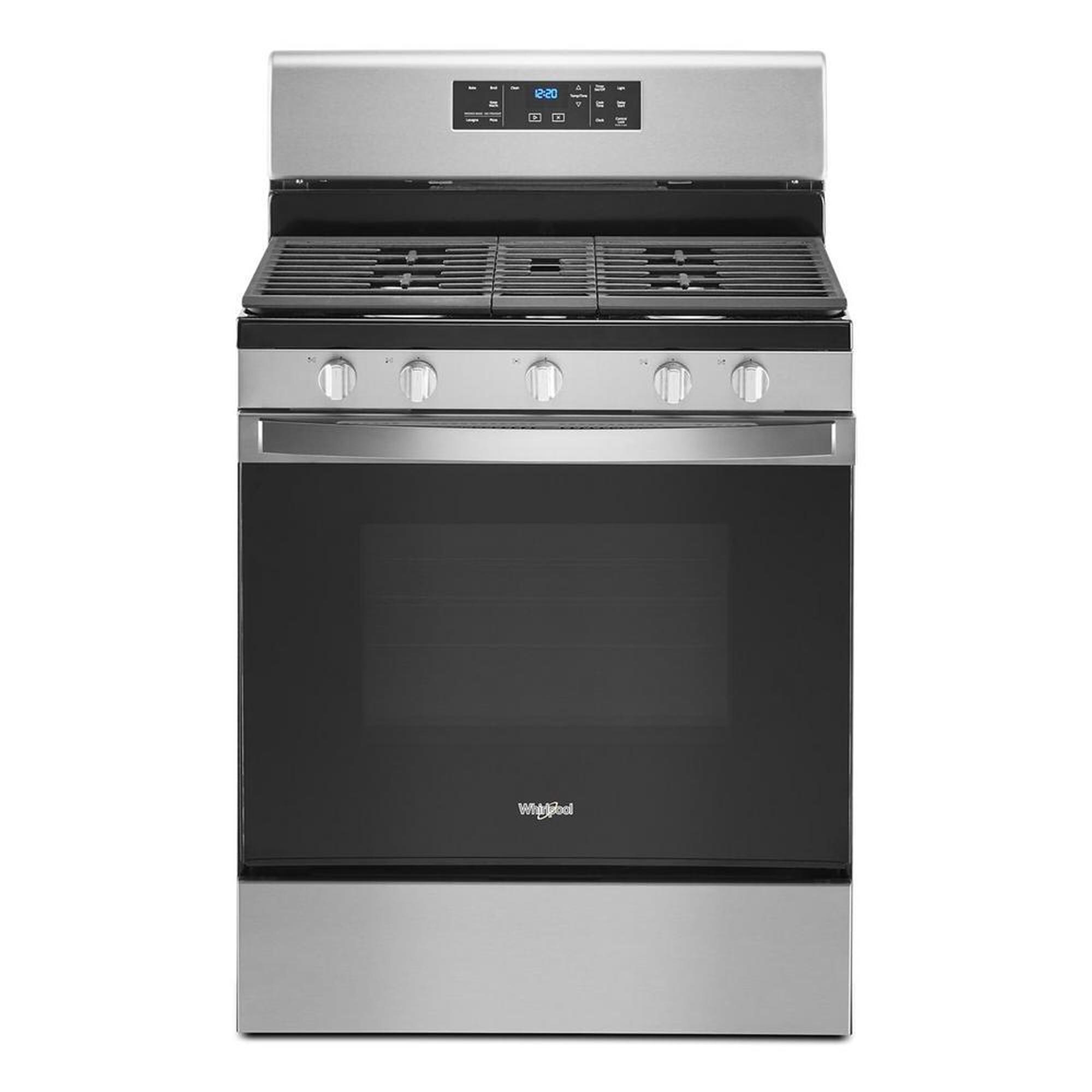 Whirlpool 5.0 Cu. Ft. Gas Range with Center Oval Burner in Fingerprint