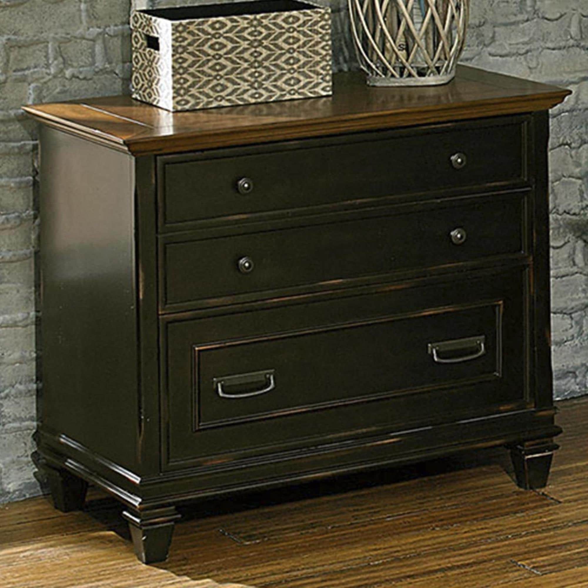 Wycliff Bay Hartford File in Black and Oak Shop NFM