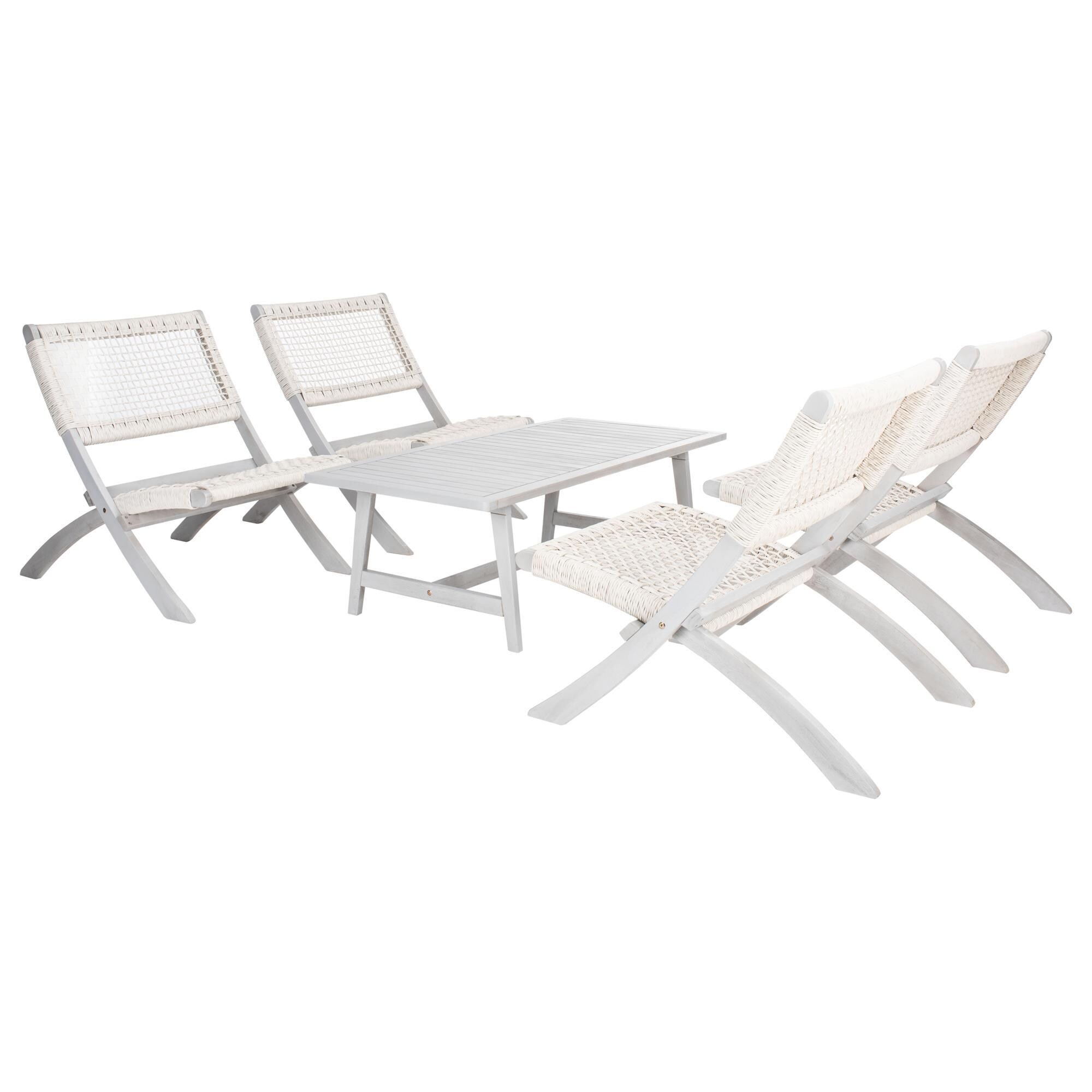 Safavieh Matteo 5Piece Patio Coffee Set in Gray NFM