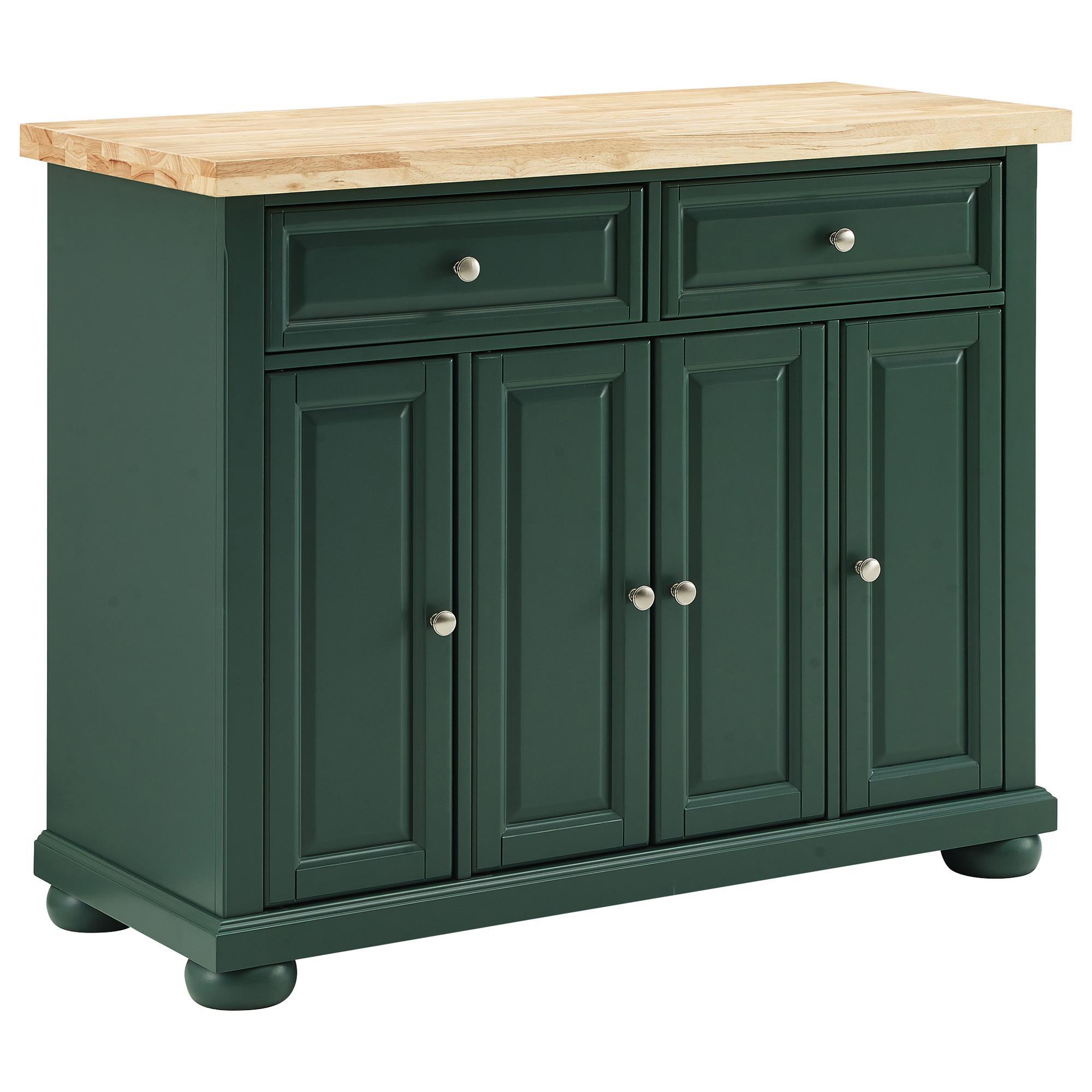 Crosley Furniture Madison Kitchen Island/Cart in Emerald Green NFM