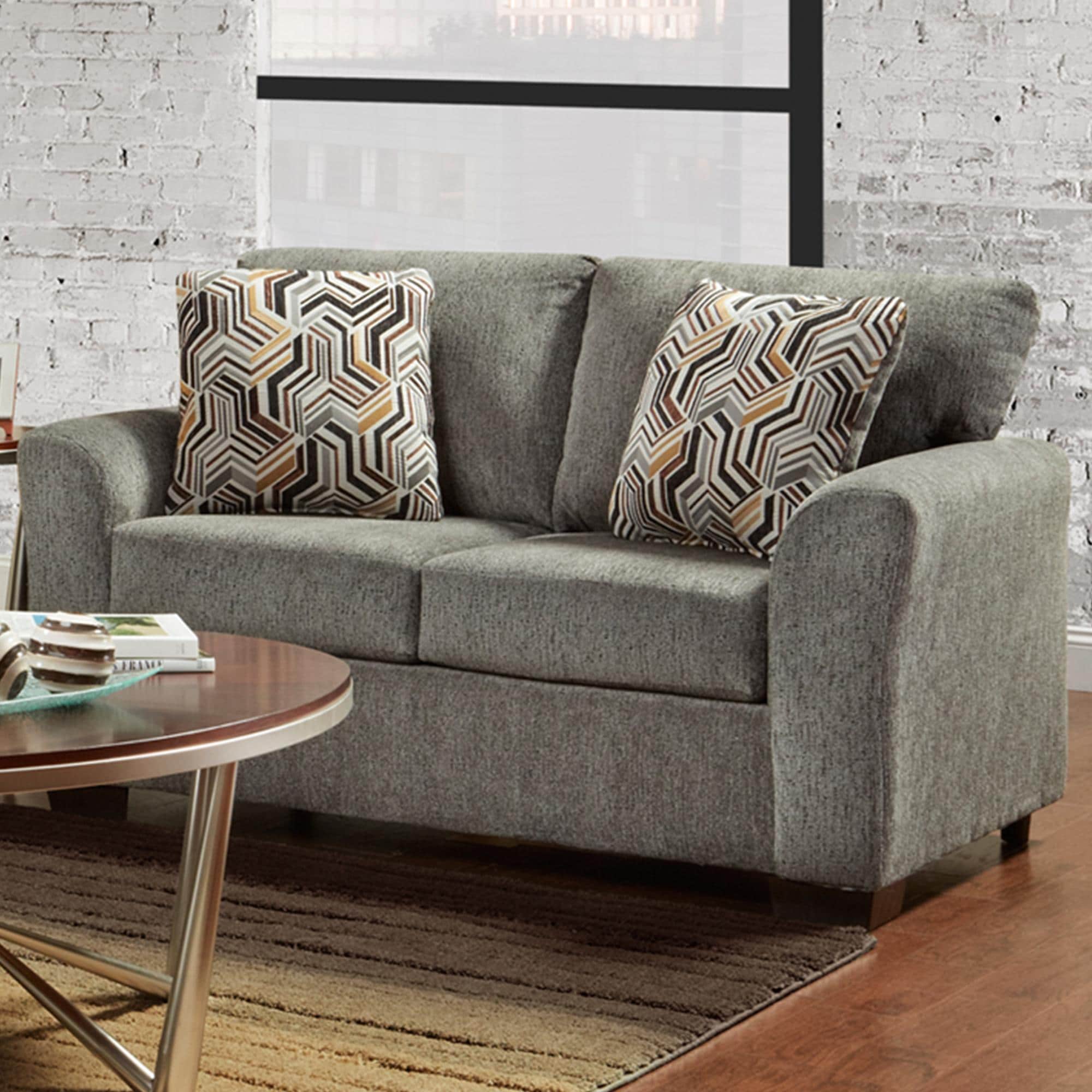 Arapahoe Home Allure Loveseat in Grey Nebraska Furniture Mart