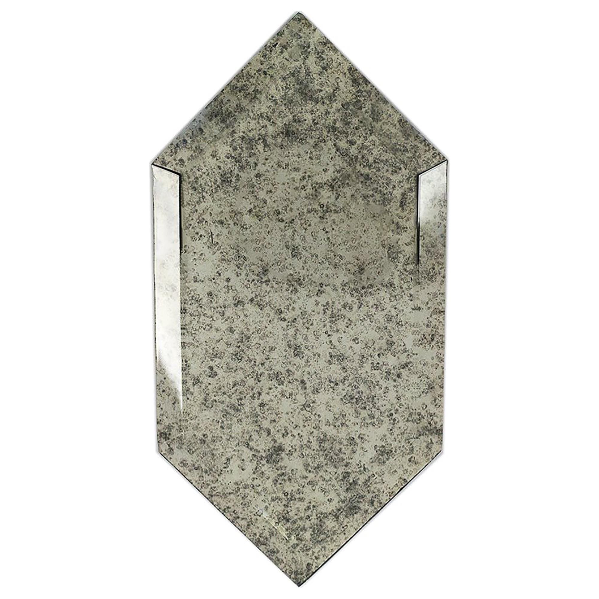 Soho Studio Elongated Beveled Antique Mirror 8" x 4" Glass Tile Shop NFM