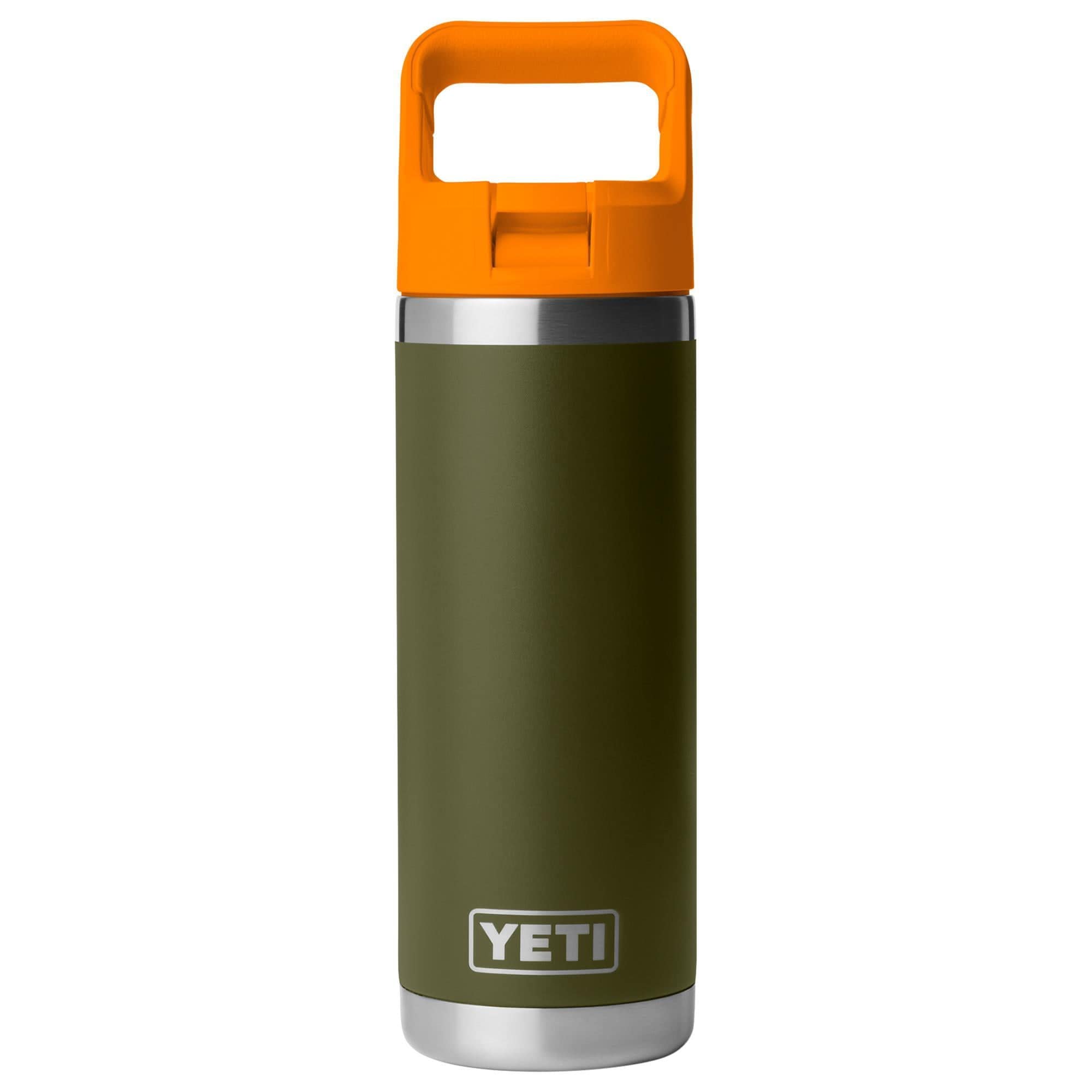 YETI Rambler 18 Oz Water Bottle with Straw Cap in White