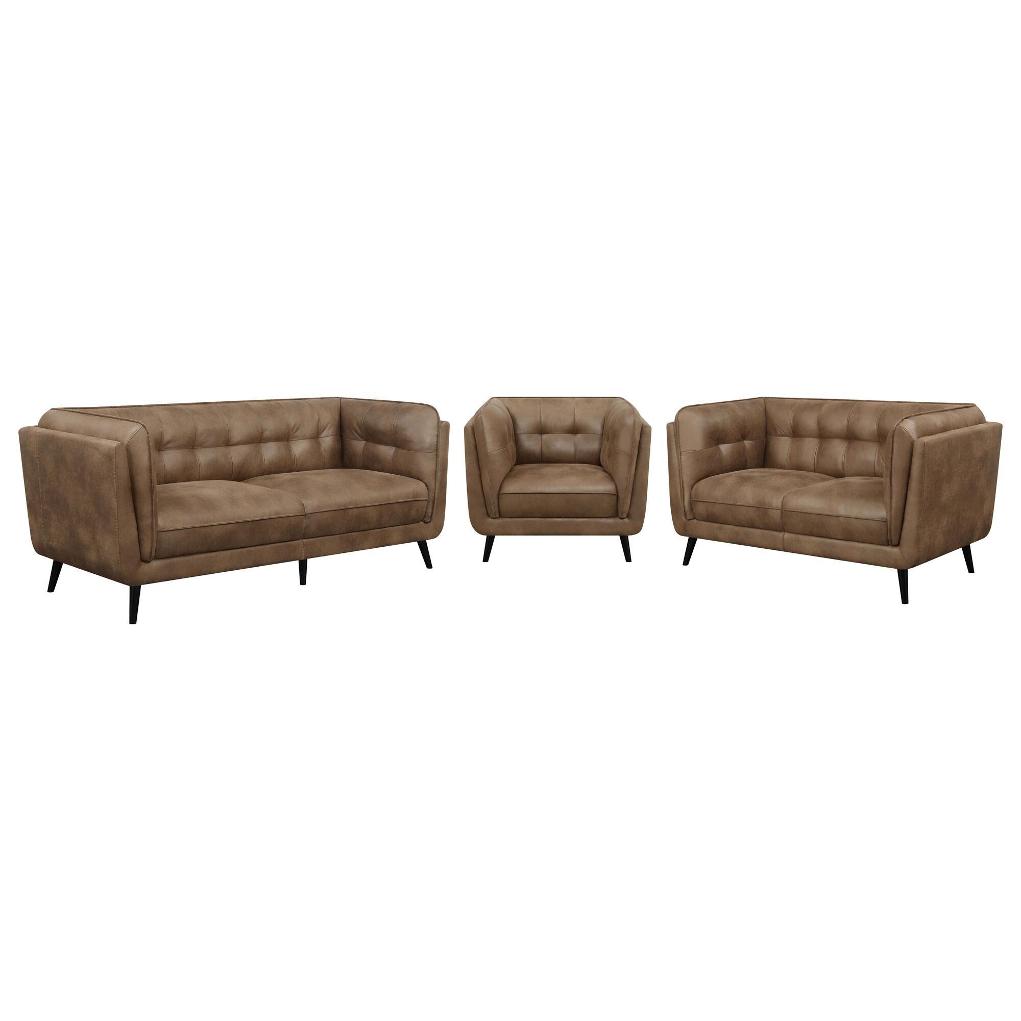 Pacific Landing Thatcher 3-Piece Living Room Set in Brown | NFM