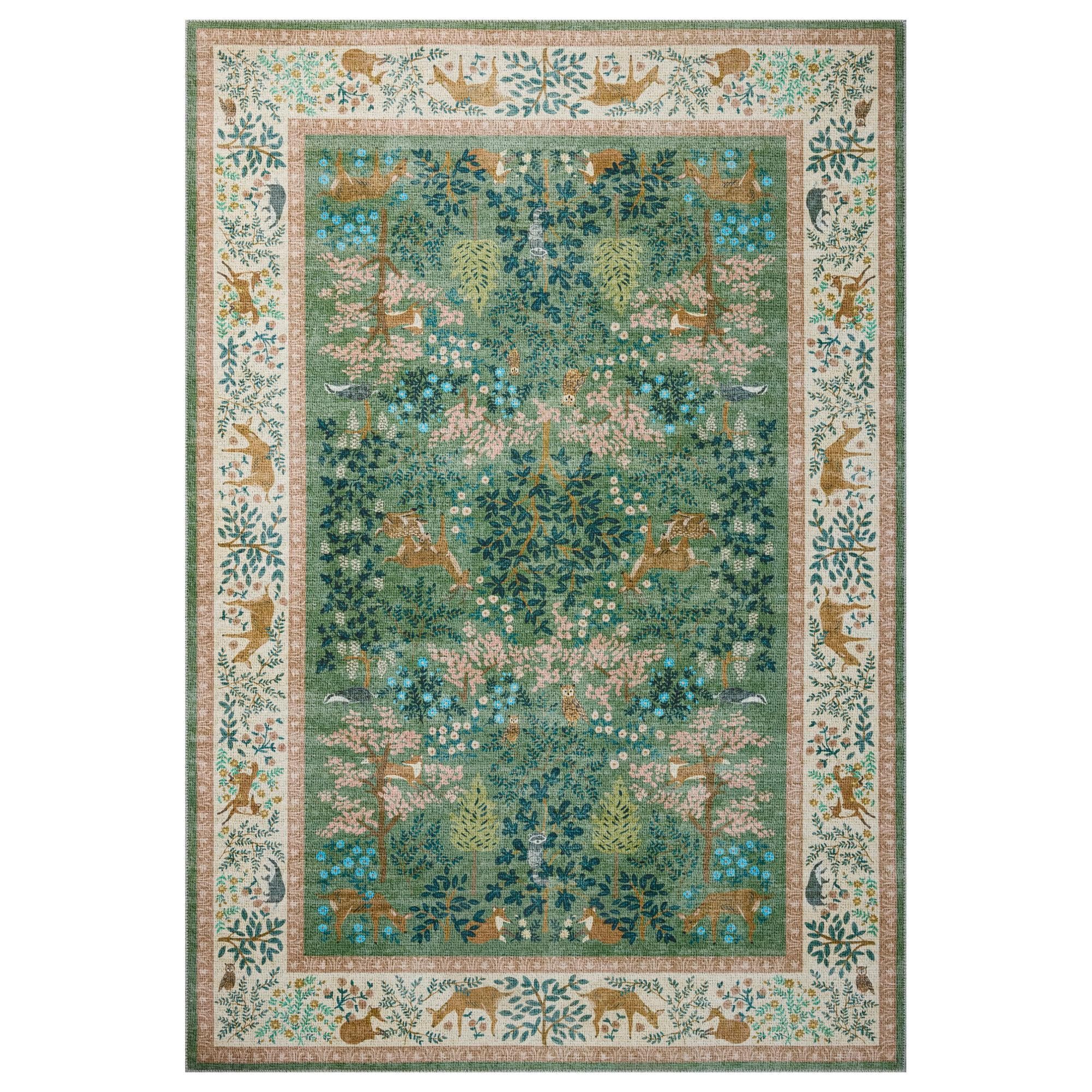 Loloi Canopy Woodland Sage and Blush 6' x 9' Area Rug