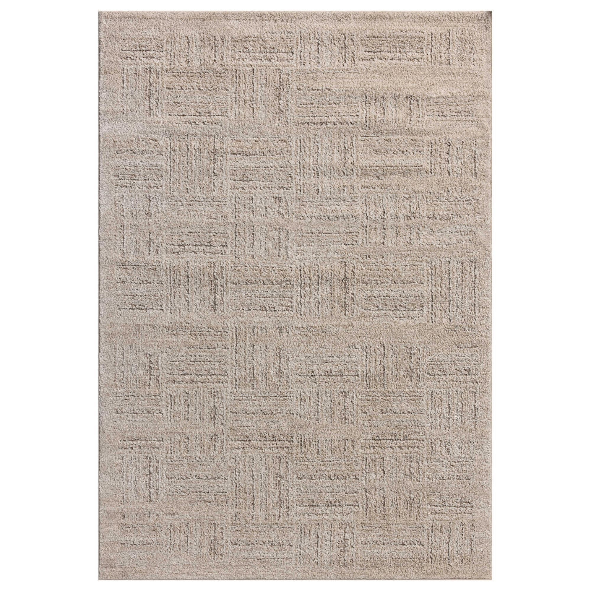 Amber Lewis x Loloi Monty 4' x 6' Ivory and Taupe Area Rug
