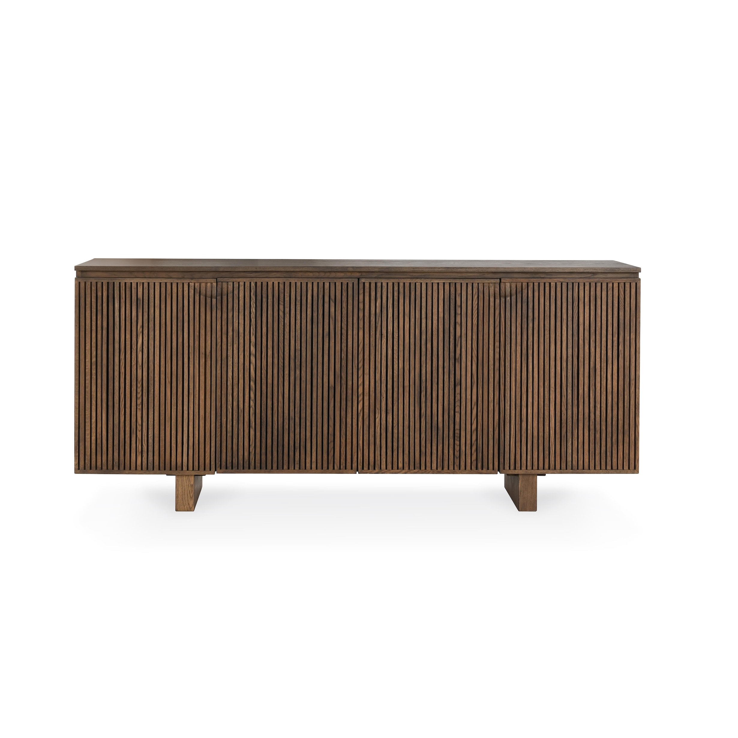 Classic Home Roya 4-Door Cabinet in Toasted Brown