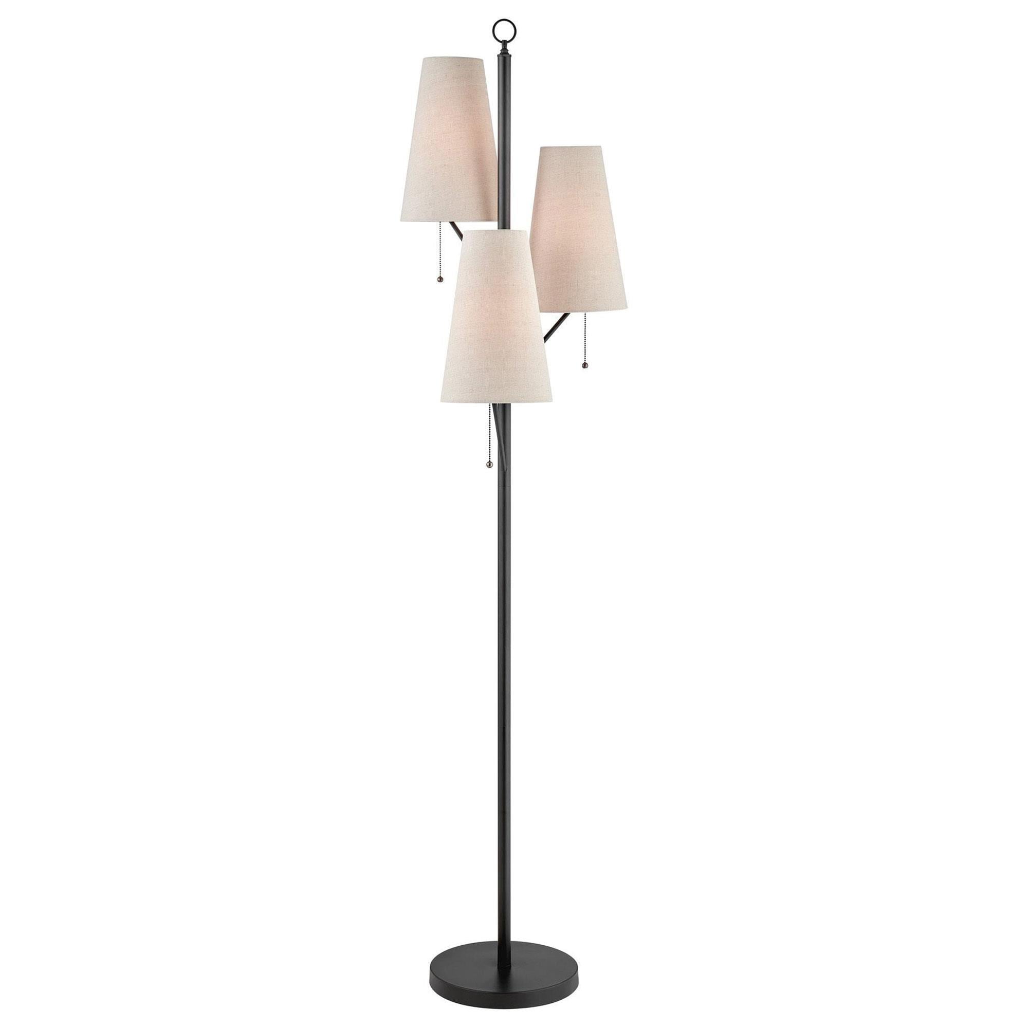 Lite Source Linnea 3-Light Floor Lamp in Bronze