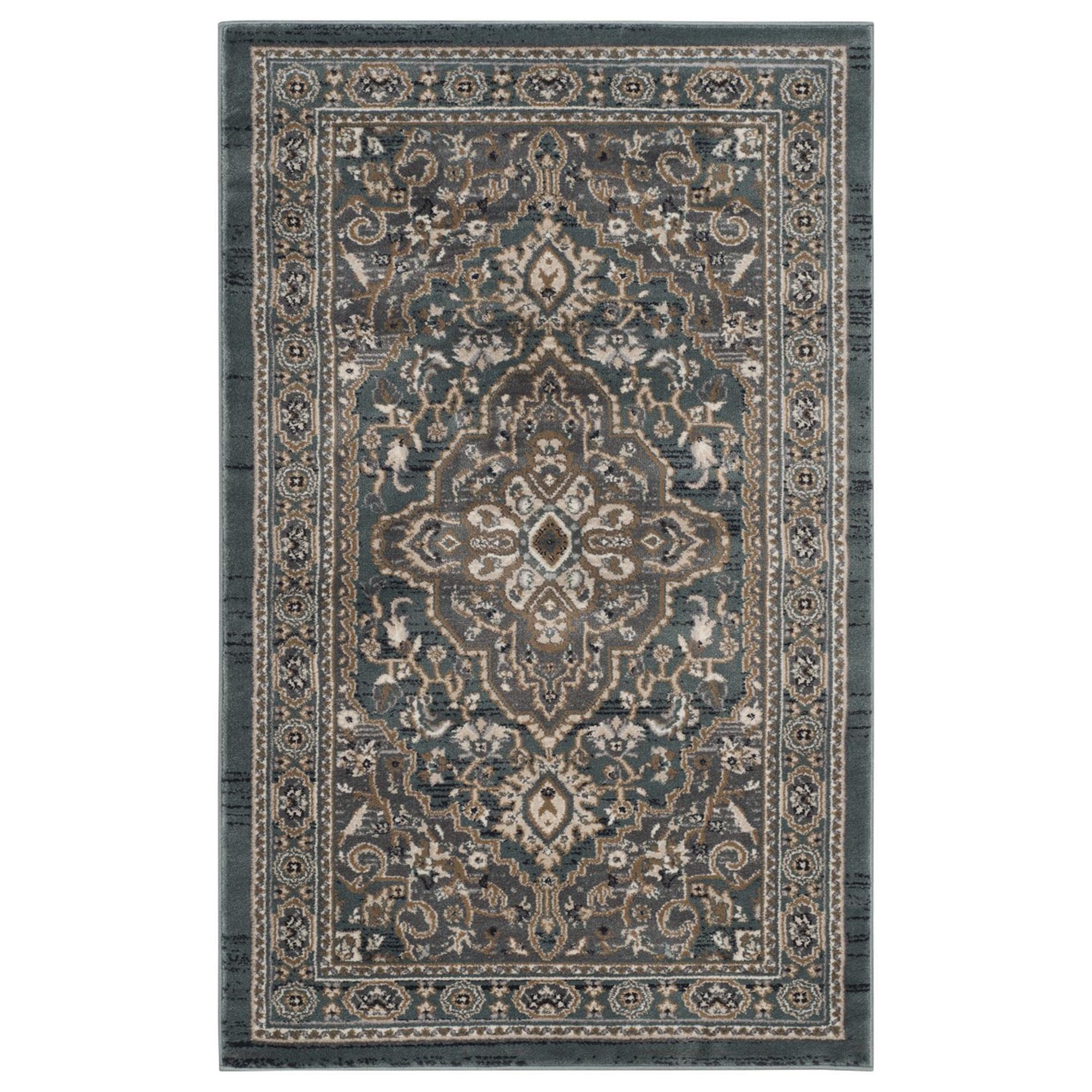 Safavieh Lyndhurst Läufer 70x20 Cm – Traditioneller Orientteppich In Schwarz/Elfenbein, Aus Polypropylen