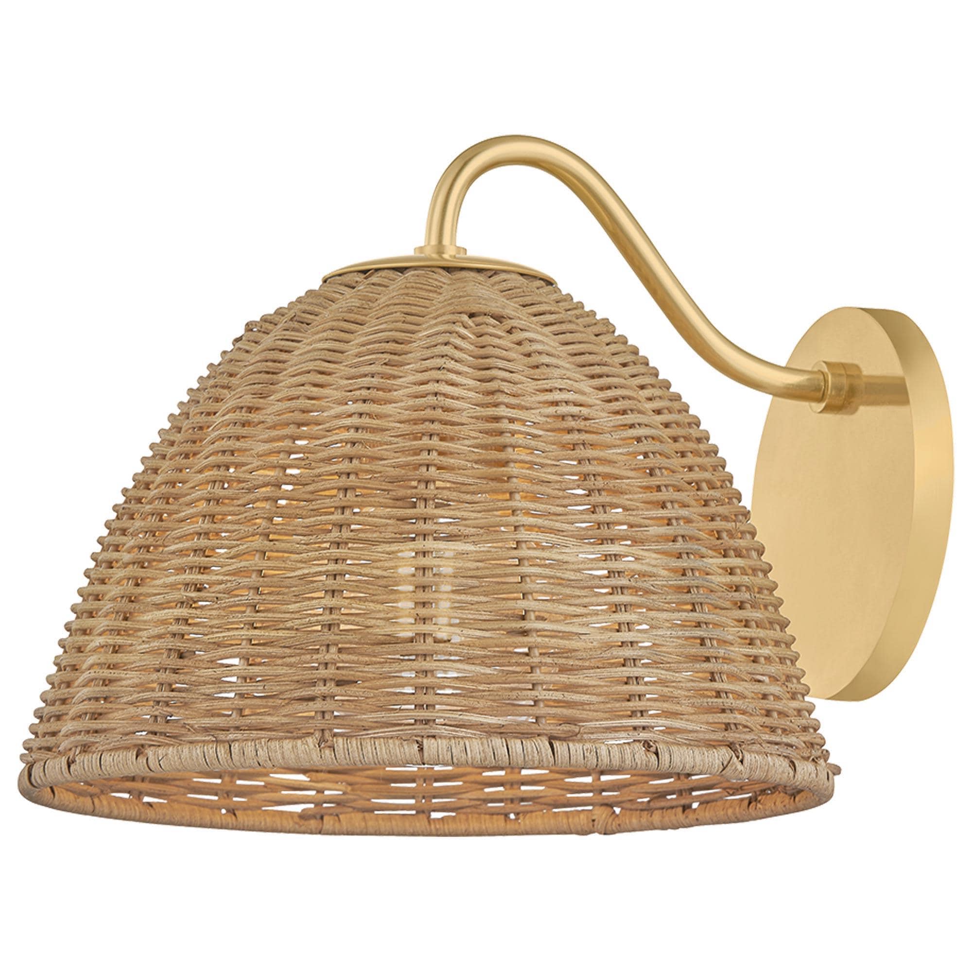 Mitzi Lighting Katniss 1-Light Wall Sconce in Aged Brass