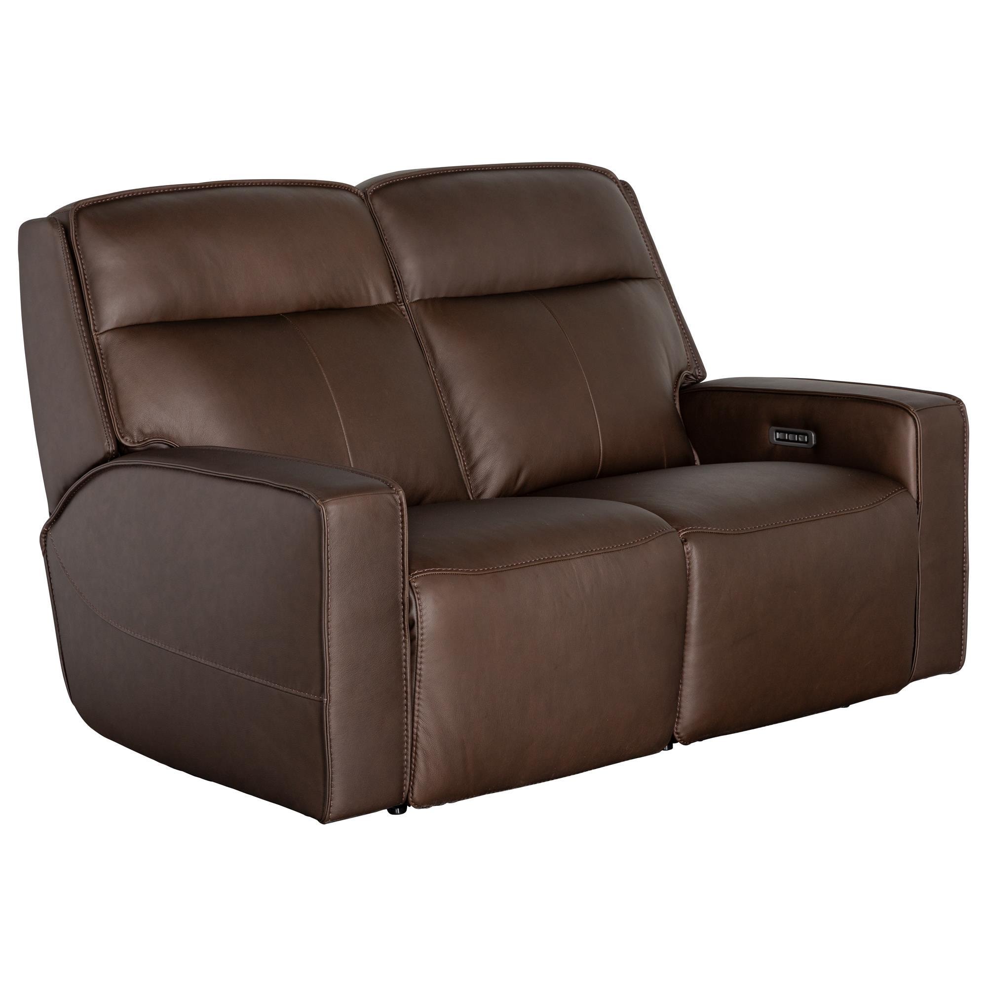 Simon Li Stratford Power Reclining Loveseat in Trinity Dark Chocolate