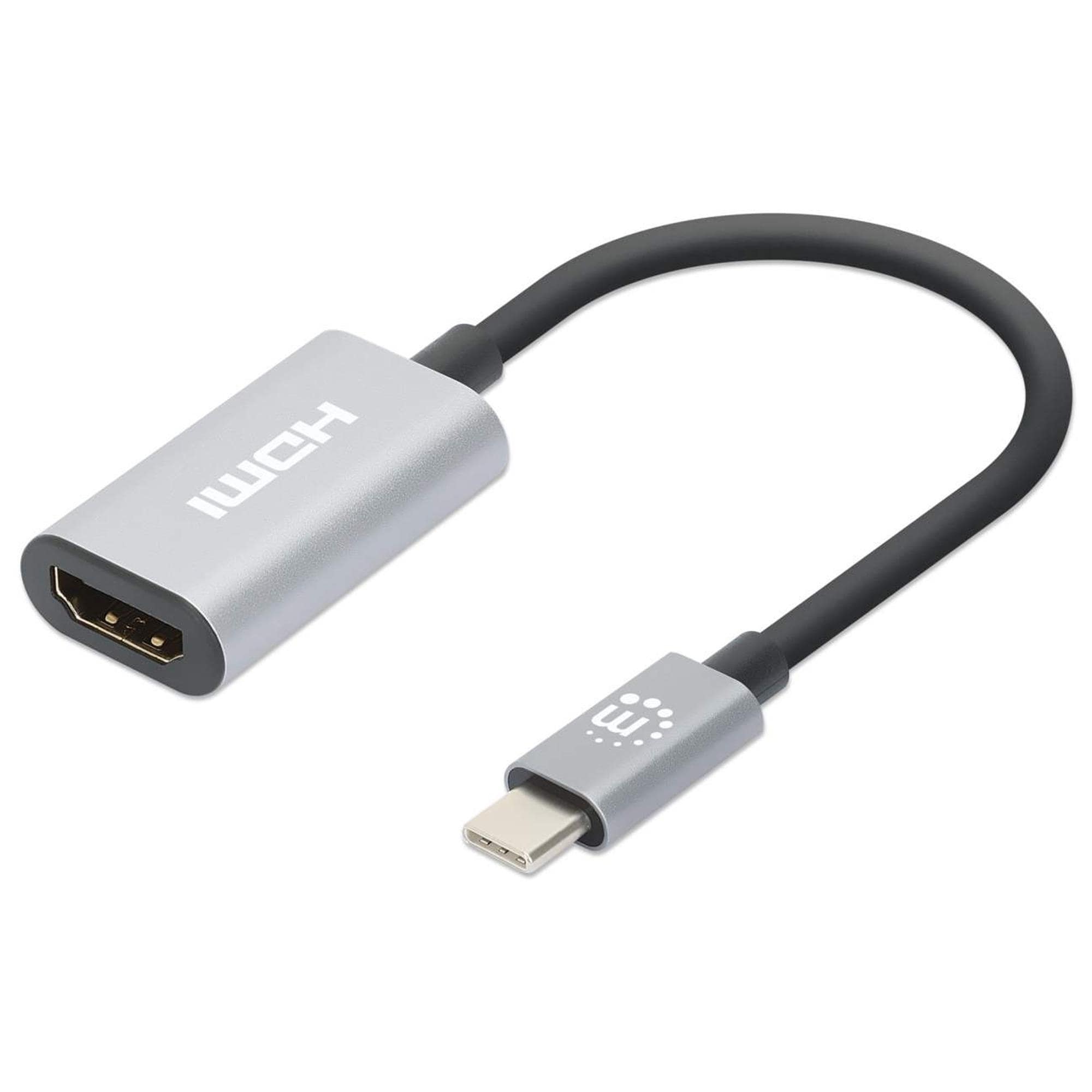 Manhattan 4K USB-C to HDMI Adapter in Space Gray