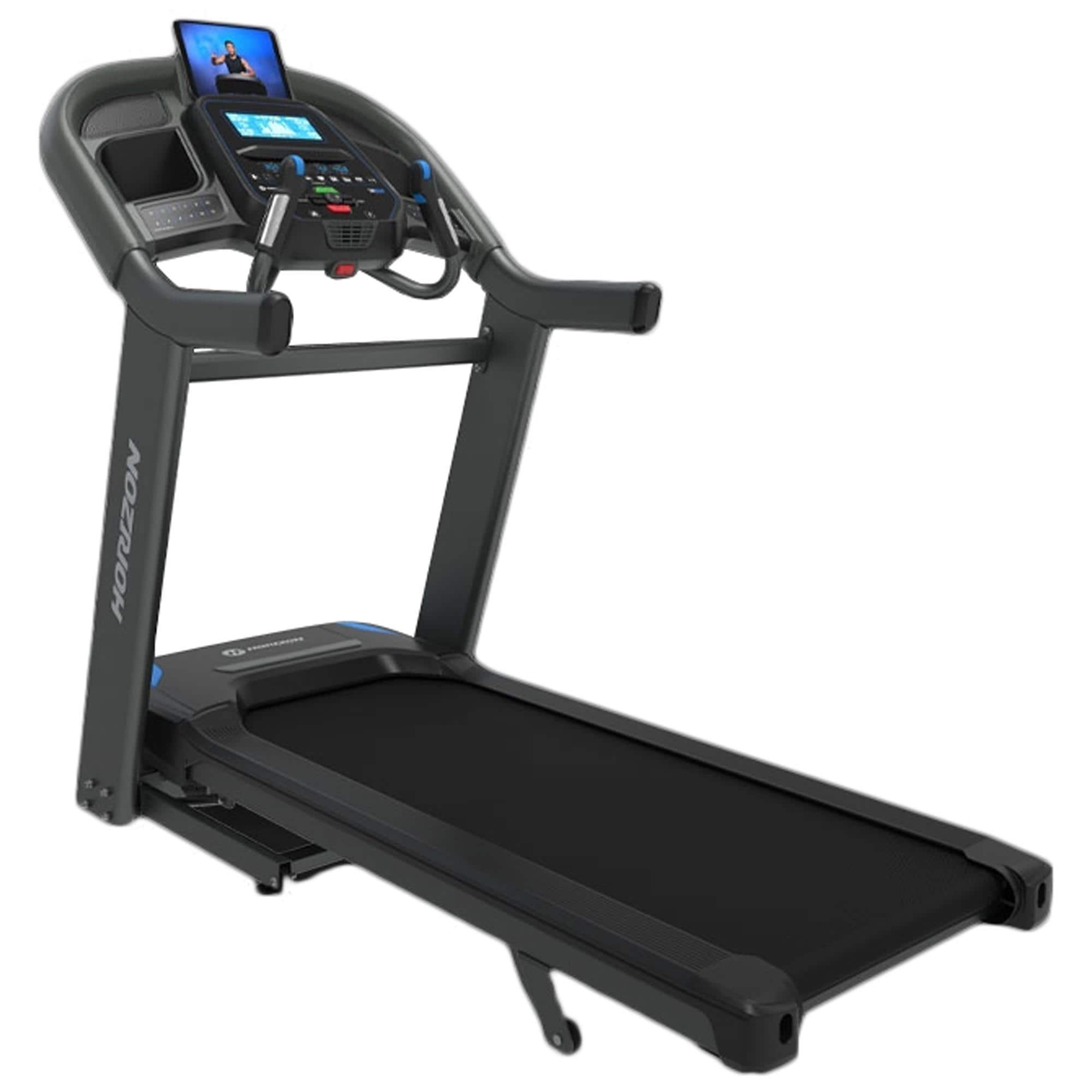Horizon 7.4 AT Folding Treadmill in Black