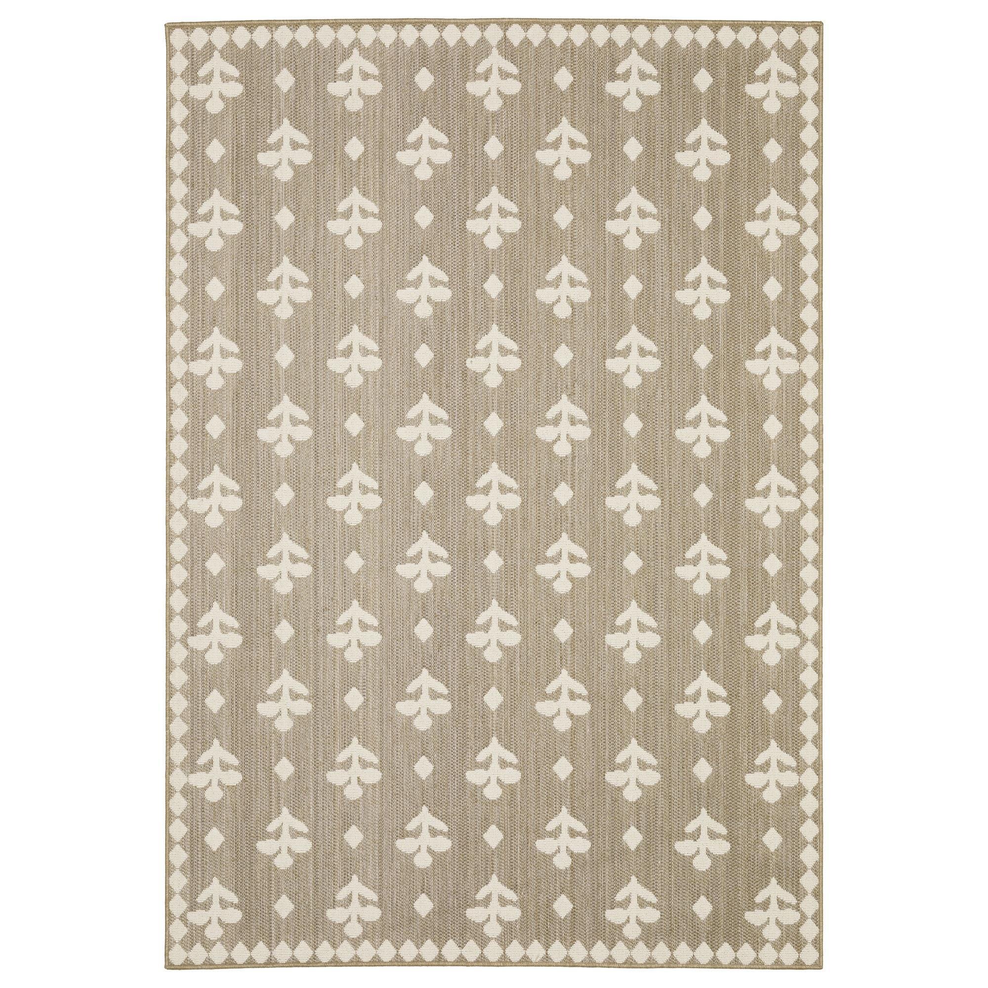 ROW by Oriental Weavers Zarina Floral Beige and Ivory 6'7