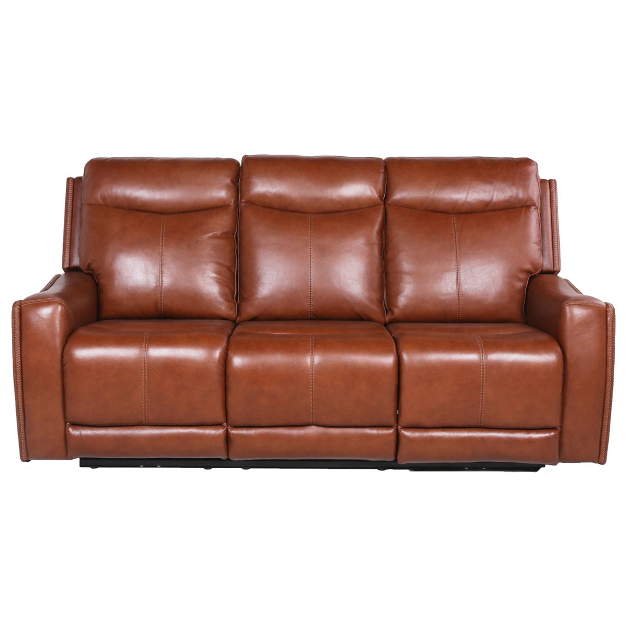 Crystal City Natalia Leather Power Reclining Sofa with Headrest in