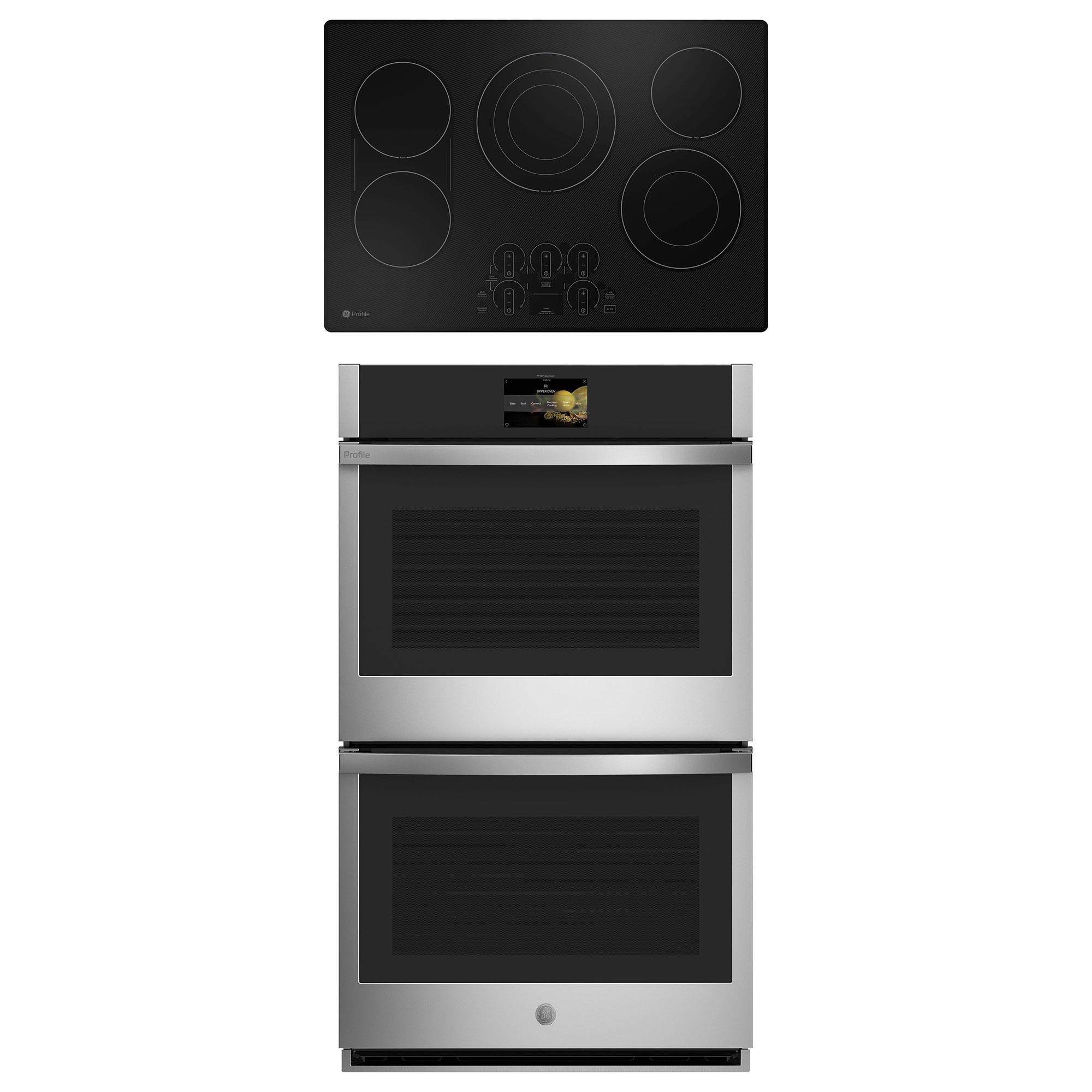 GE Profile 2Piece Kitchen Package with 30" BuiltIn Double Wall Oven