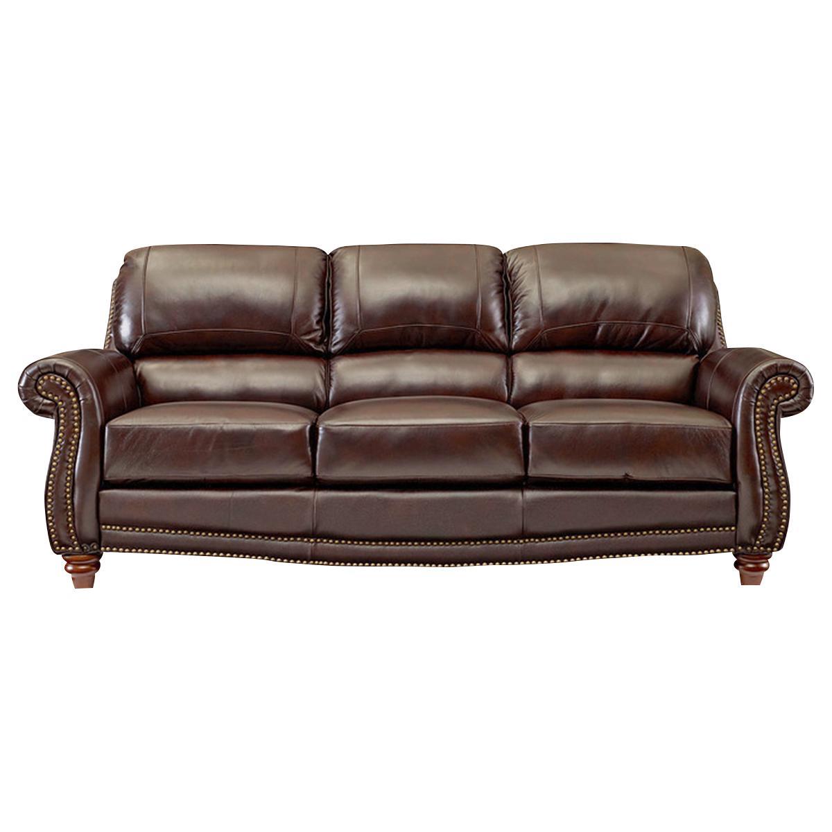 James Leather Sofa in Tobacco Nebraska Furniture Mart