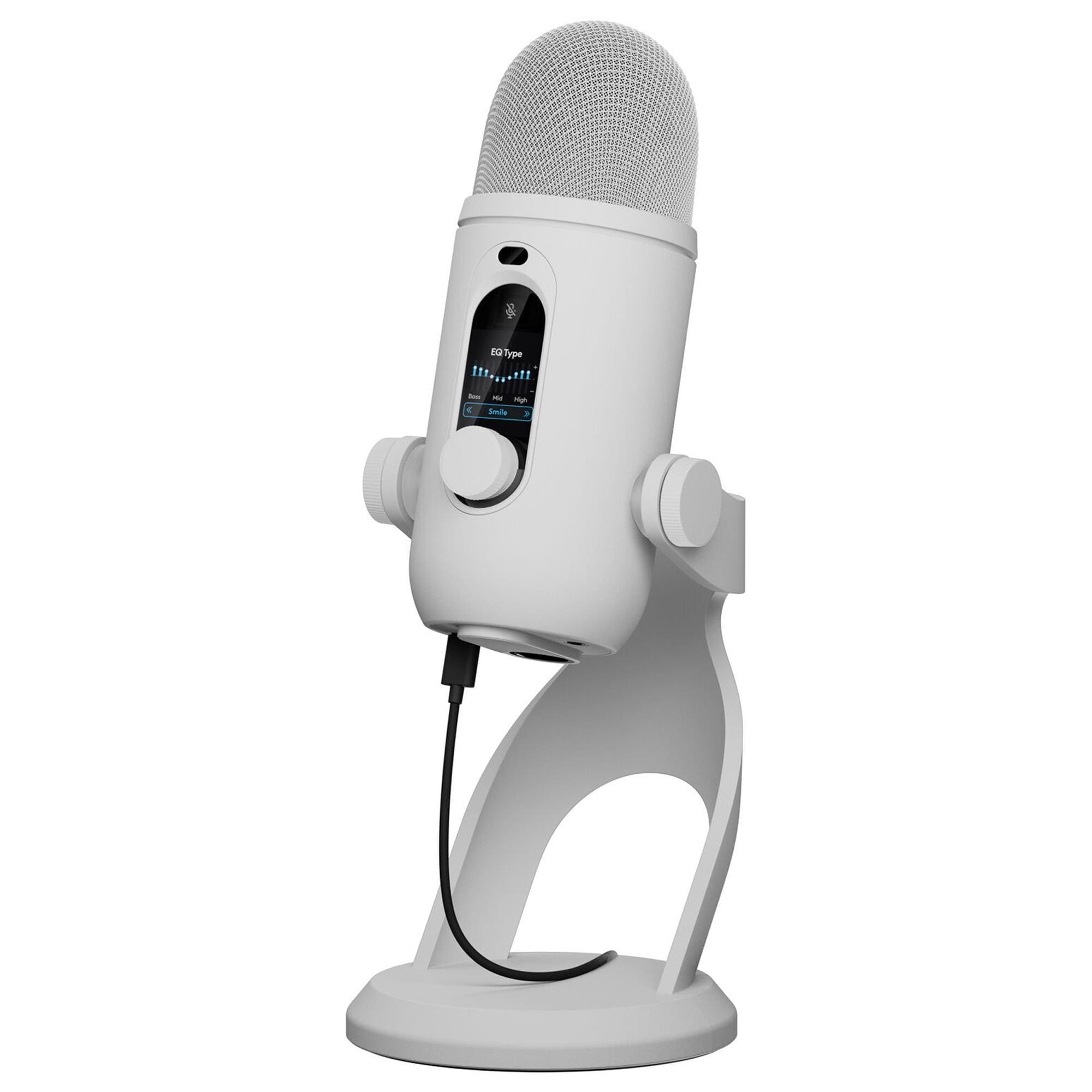 リバーブユニット　ホワイト　Bluetooth USB CRAFTY2 Logitech Yeti 2 USB-C Microphone for Gaming in White