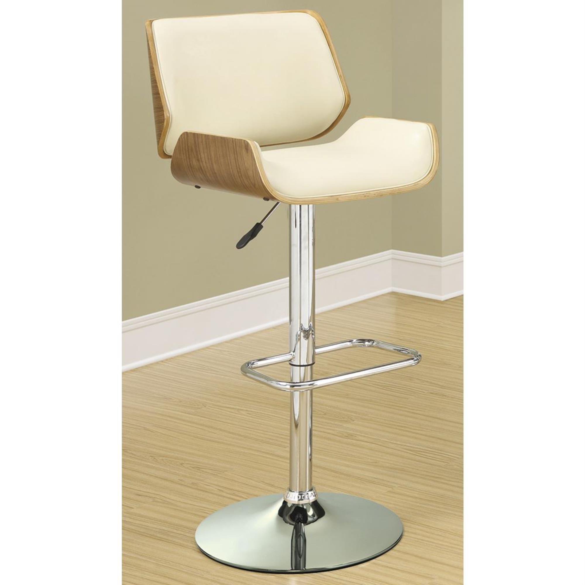 Pacific Landing Wood Back Adjustable Bar Stool in Cream Shop NFM
