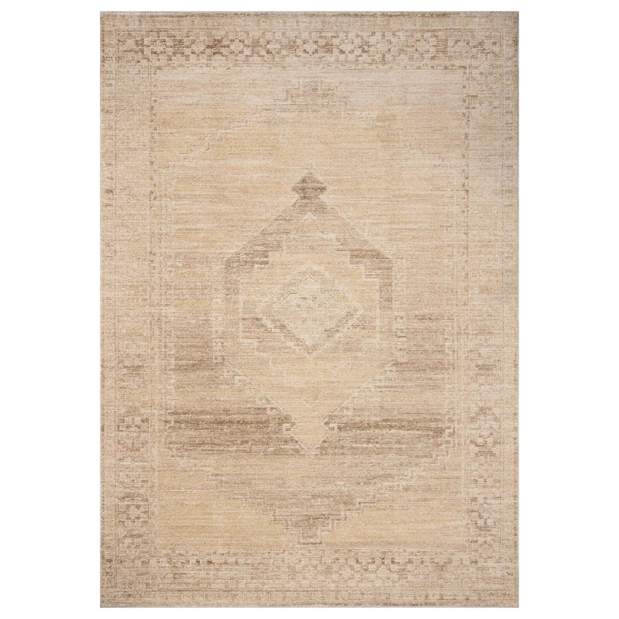 Chris Loves Julia x Loloi Palma Wheat and Taupe 5'3