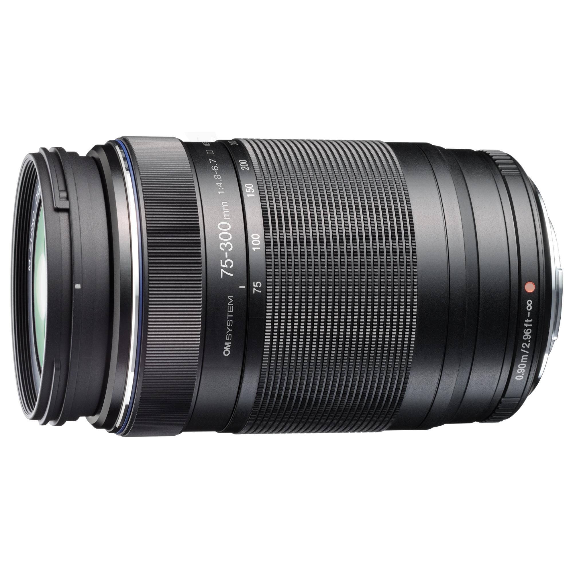 OM- System M.Zuiko Digital ED 75-300mm f/4.8-6.7 II Lens in Black