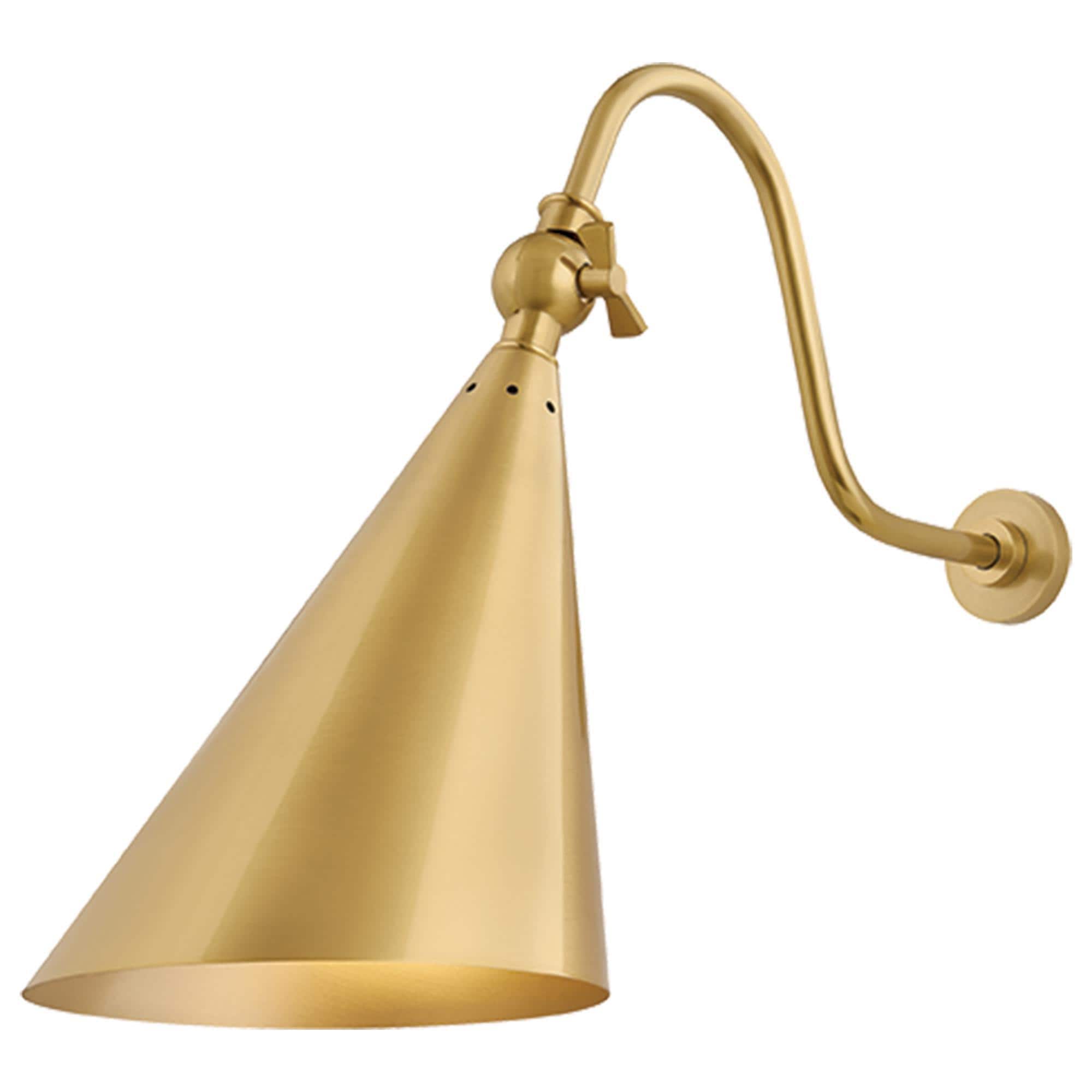 luceさま Mitzi Lighting Lupe 1-Light Rechargeable Wall Sconce in Aged Brass