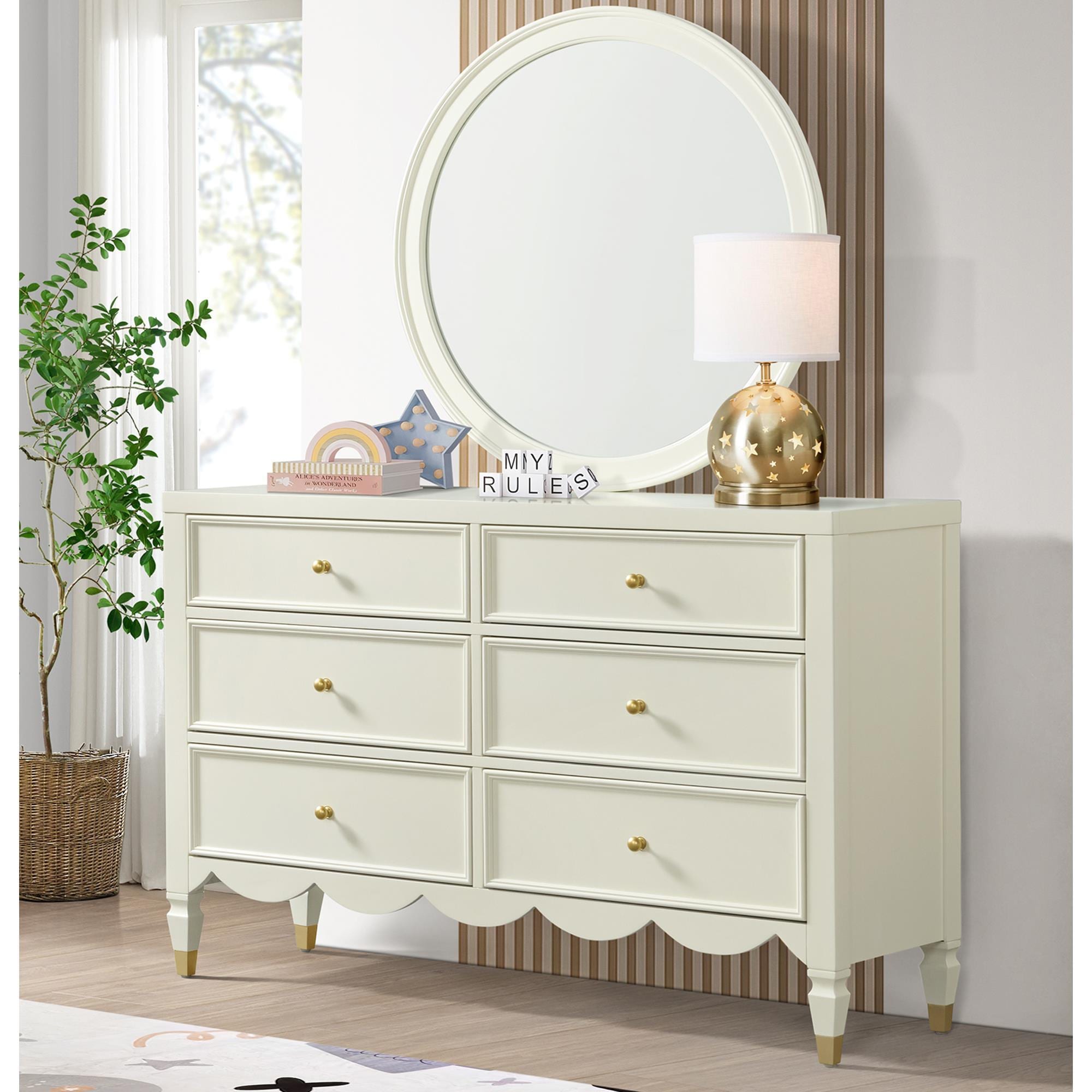 dresser and mirror white Forma & Co Olivia 6-Drawer in French 7 drawer dresser Color:3-green July 4th Sale 2026 Shona Joy - La of the collection