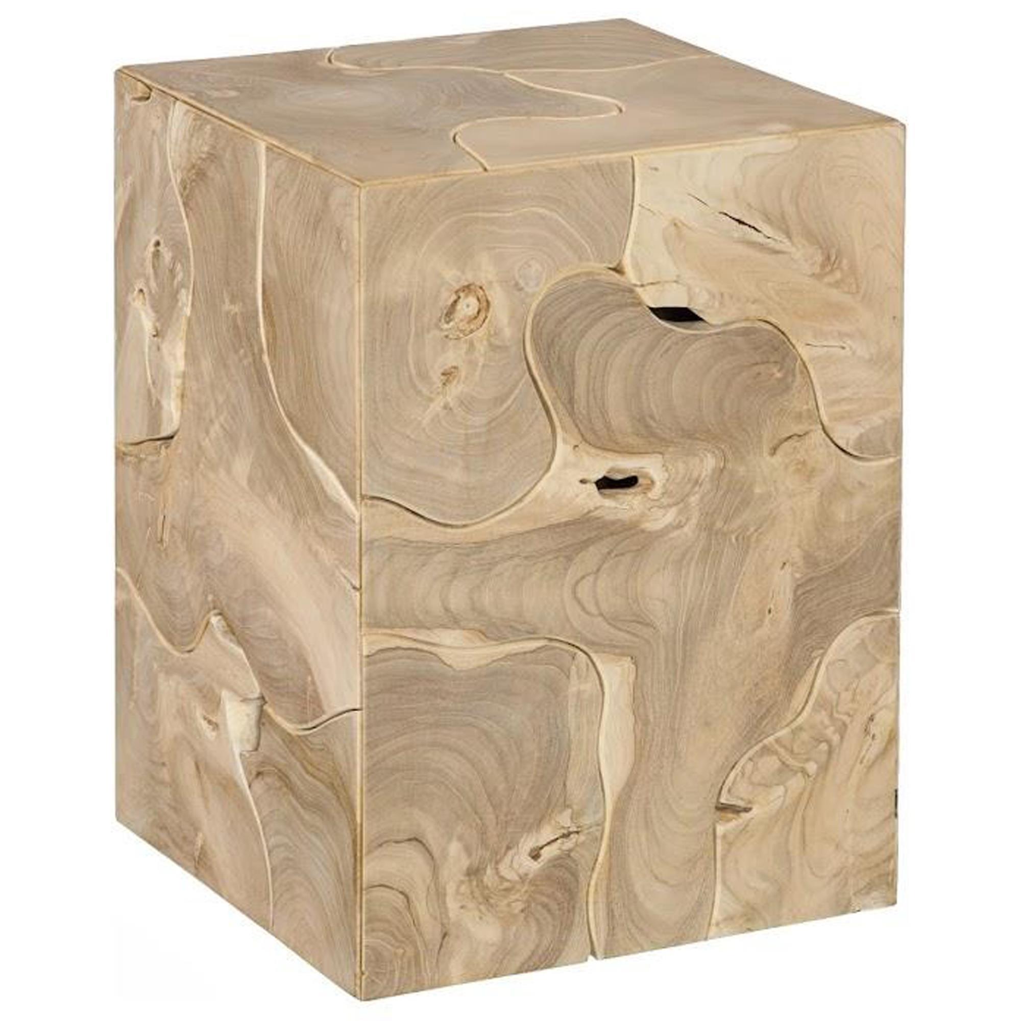 Phillips Collection Teak Slice Side Table in Bleached Teak