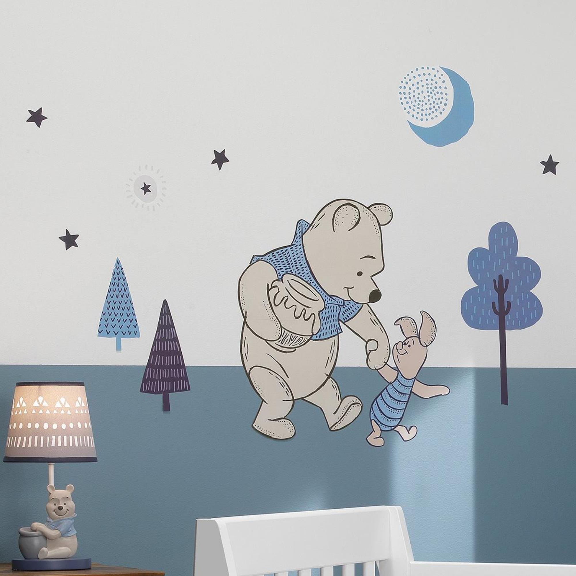Lambs and Ivy Pooh Bear Wall Decal in Blue and Beige Nebraska — free download